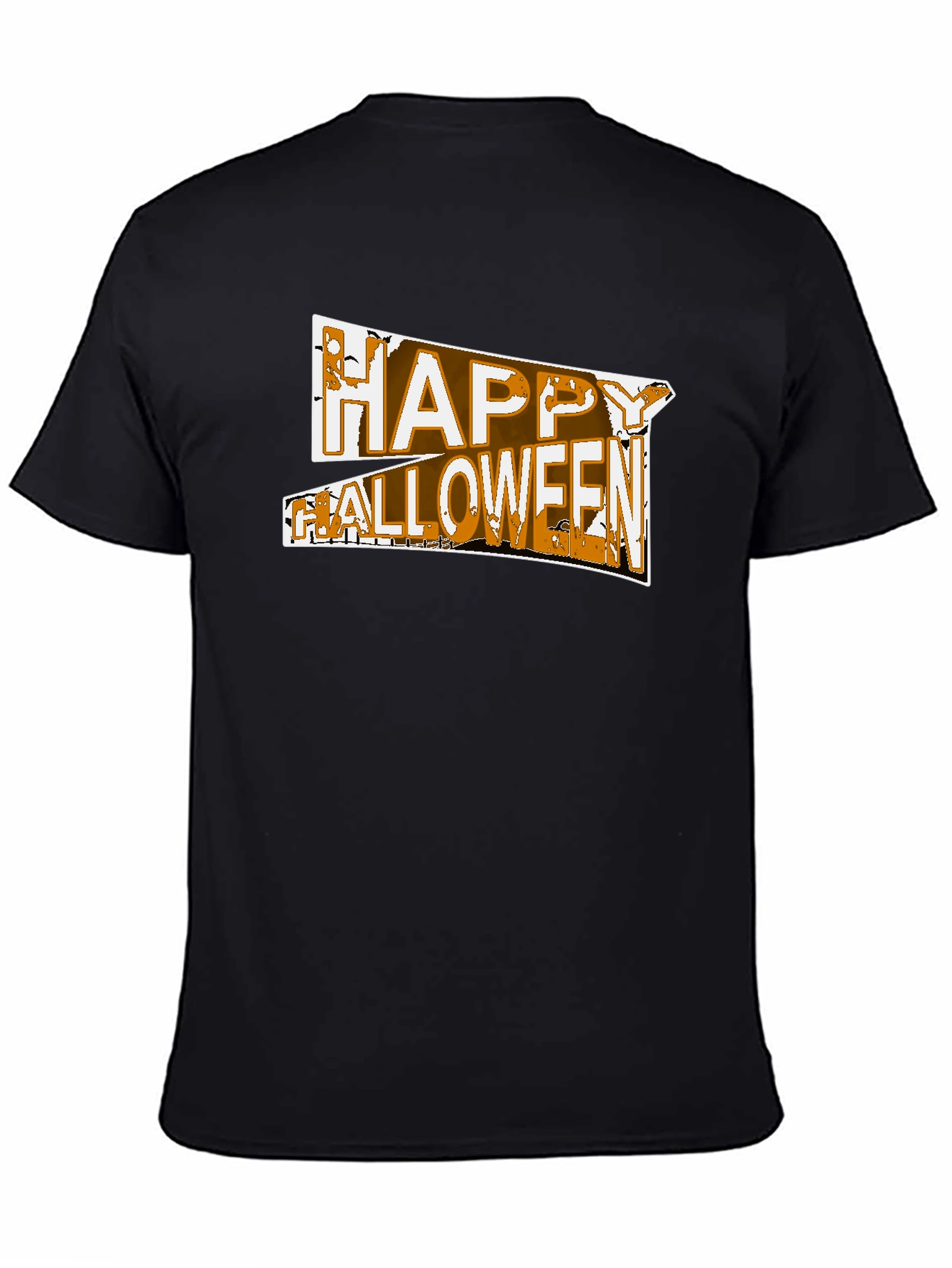 Happy Halloween Graphic Tee - Black Cotton T-Shirt
