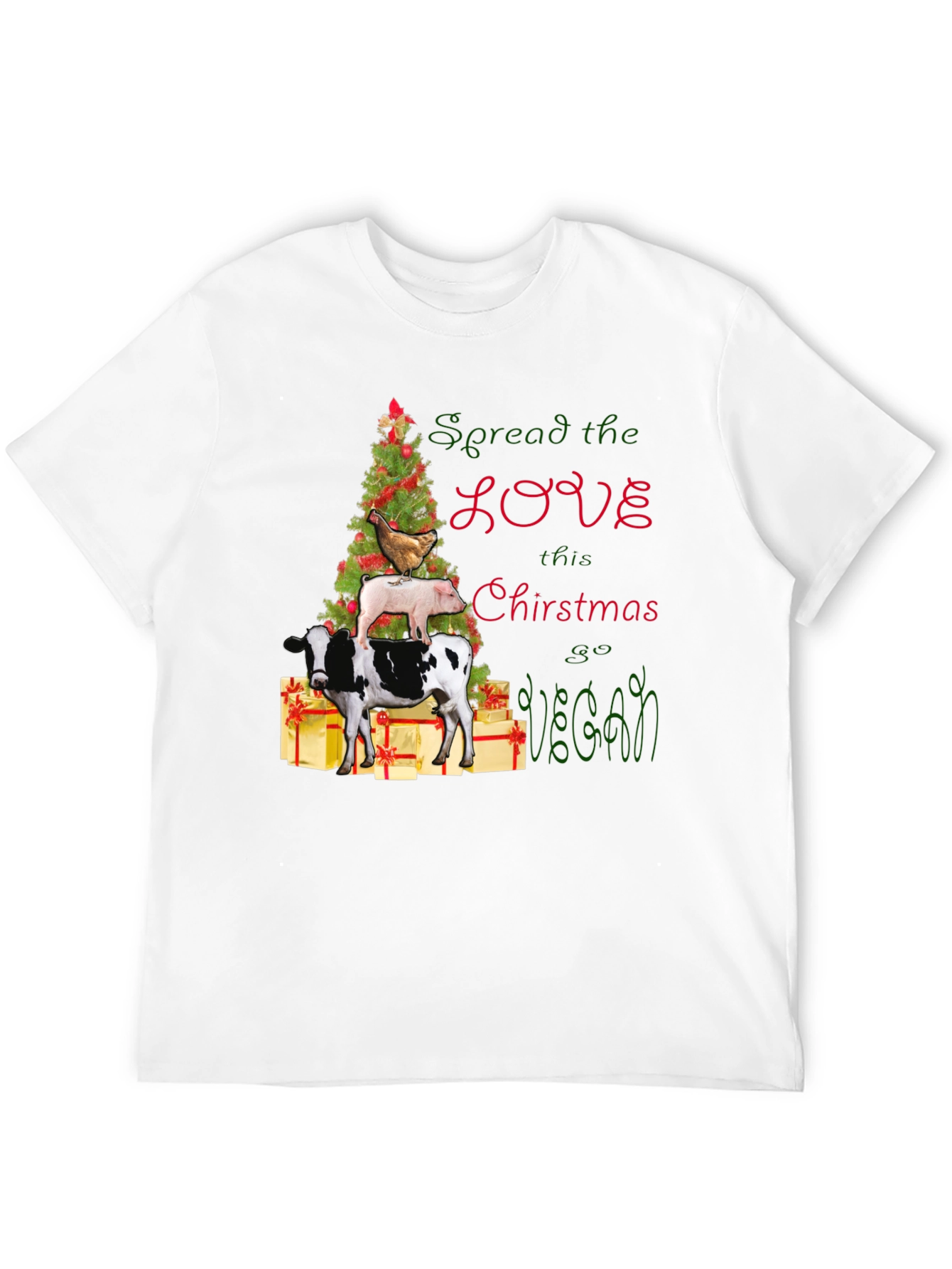 Vegan Christmas T-Shirt: Spread the Love This Christmas