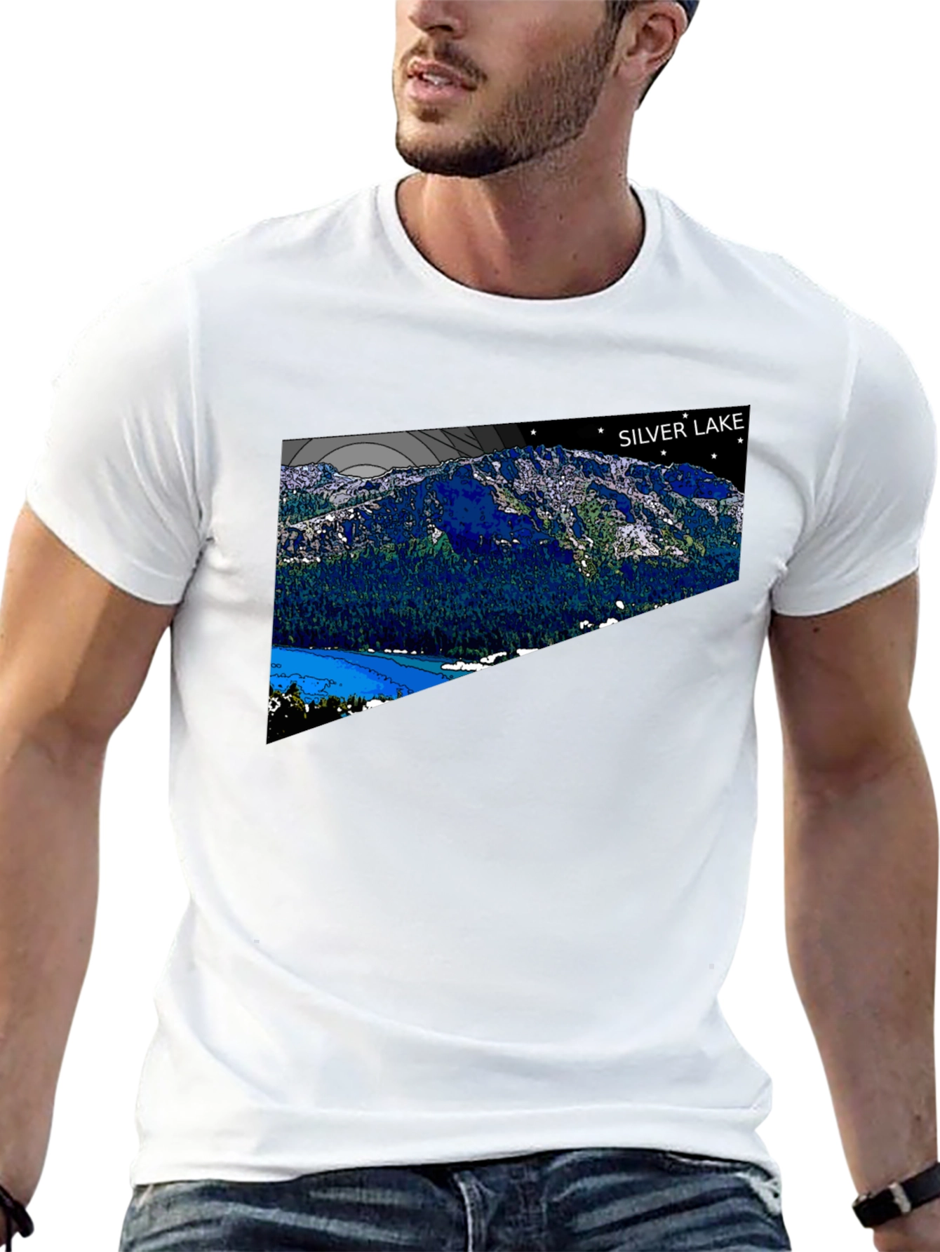 Silver Lake Graphic Tee - Mountain Design