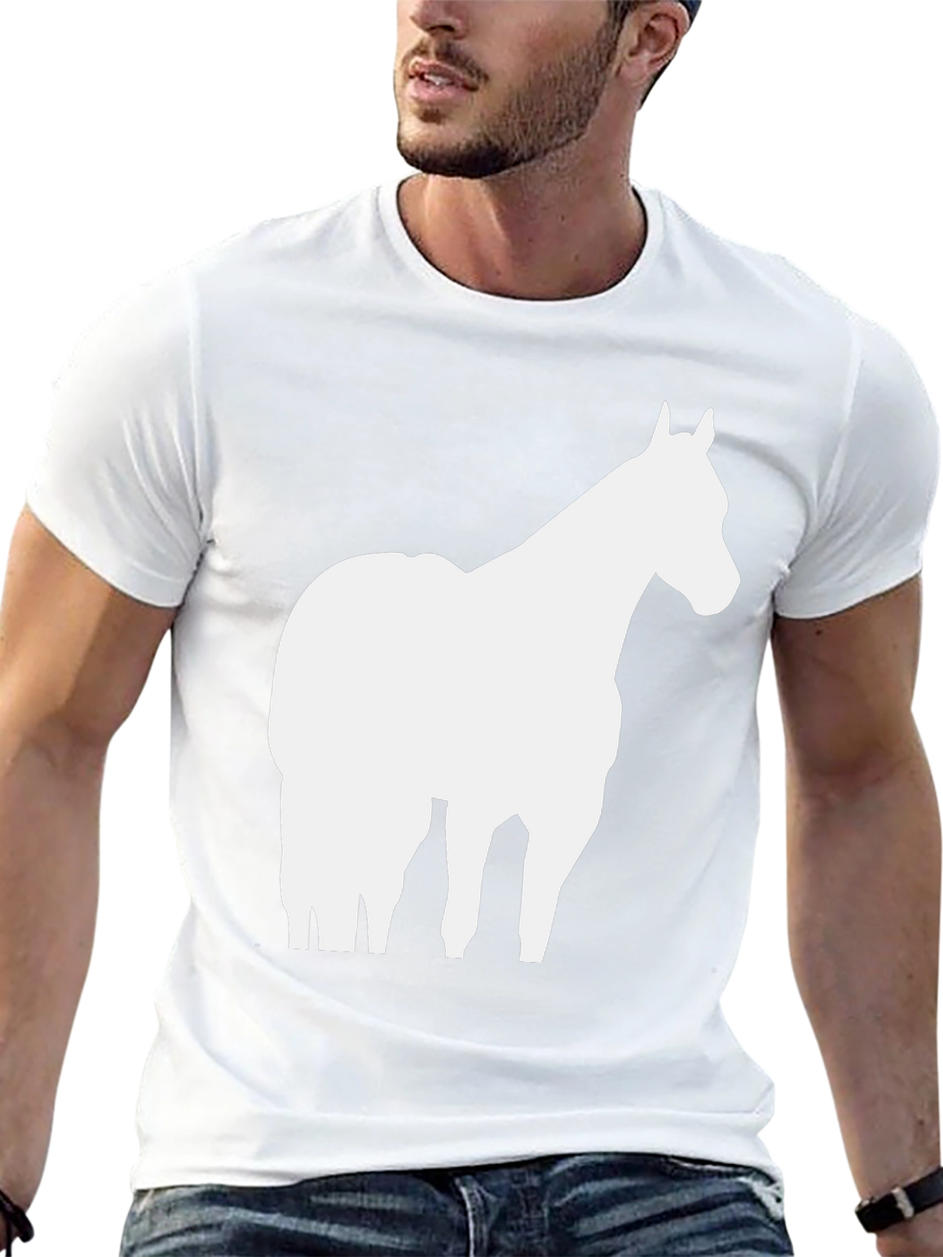 Horse Silhouette Graphic Tee - Unisex Cotton T-Shirt