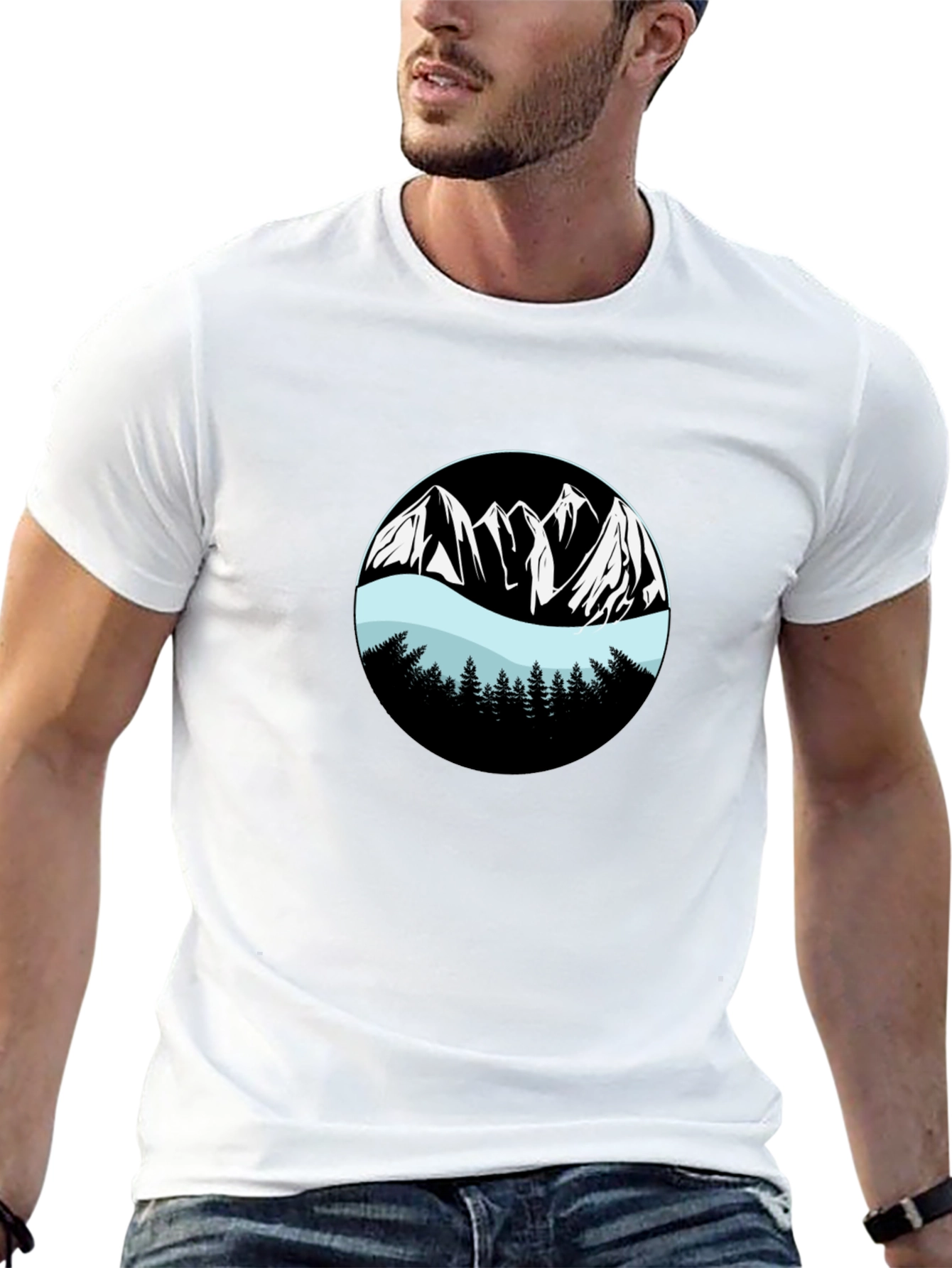 Mountain Graphic Black T-Shirt