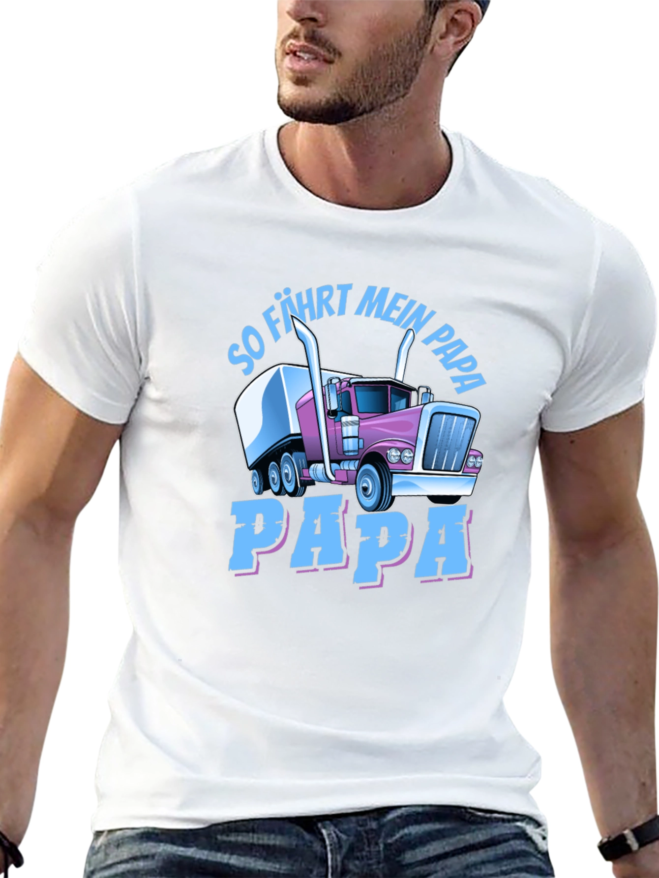 Trucker Dad T-Shirt - So Fahrt Mein Papa