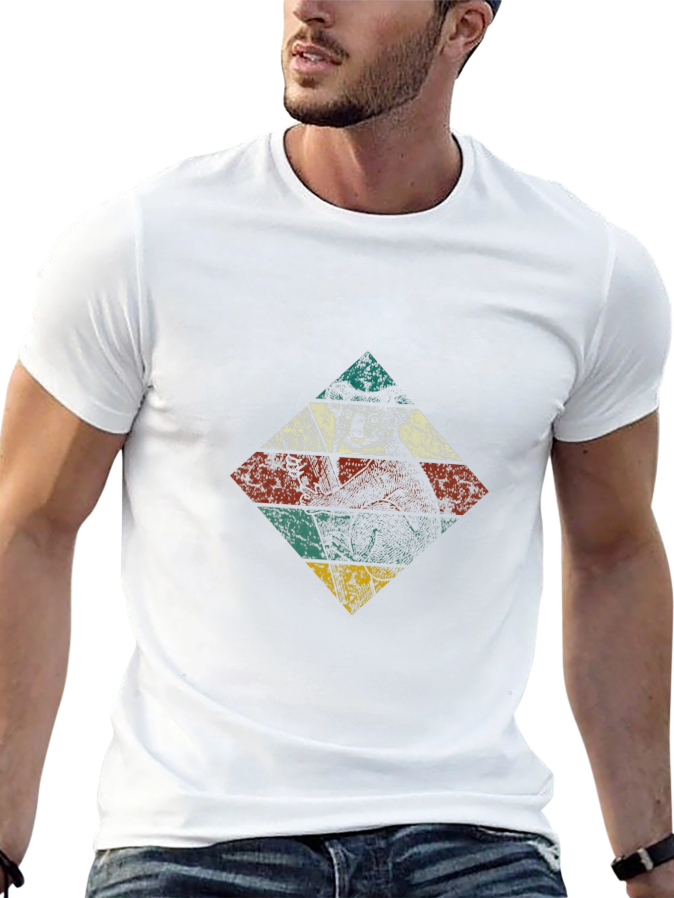 Retro Koala Bear Diamond Graphic Tee