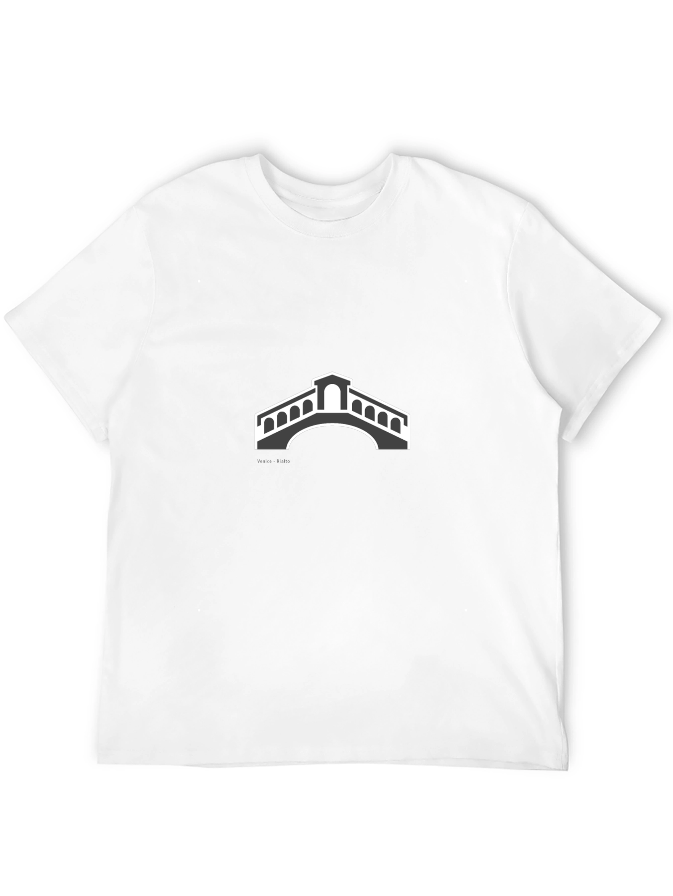 Stylish Black T-Shirt with Bridge Graphic
