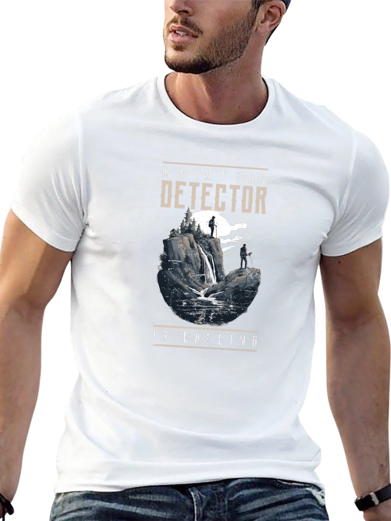 Metal Detector Calling Graphic Tee