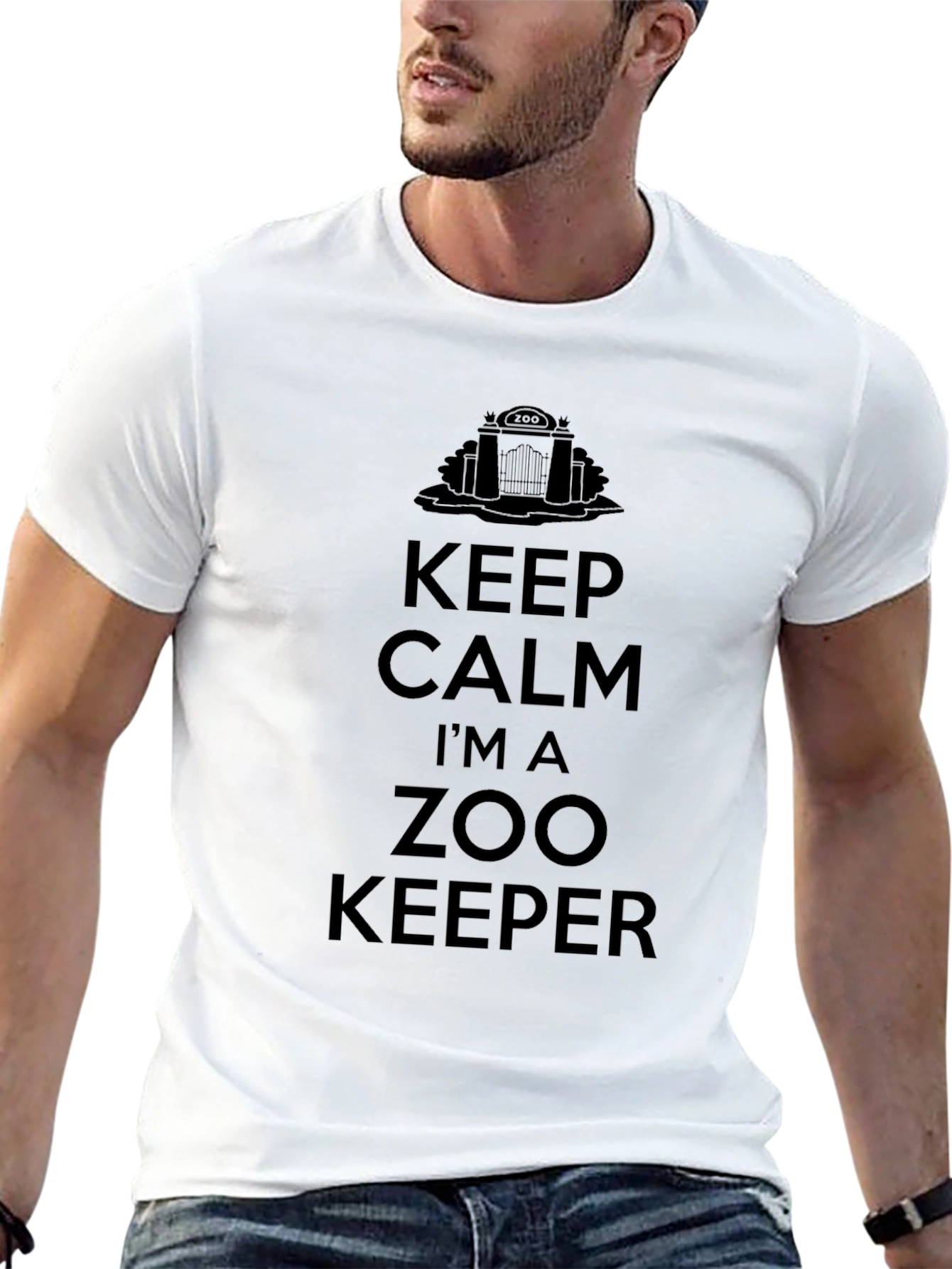 Keep Calm Zoo Keeper Black T-Shirt