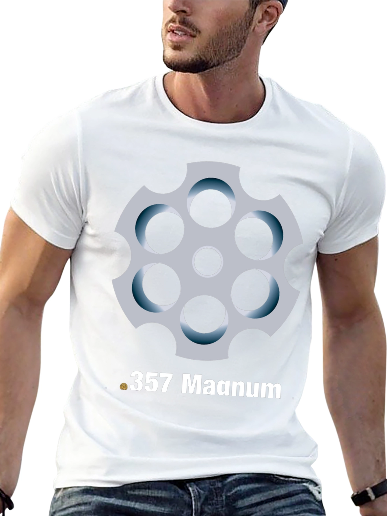.357 Magnum T-Shirt - Revolver Cylinder Graphic Tee