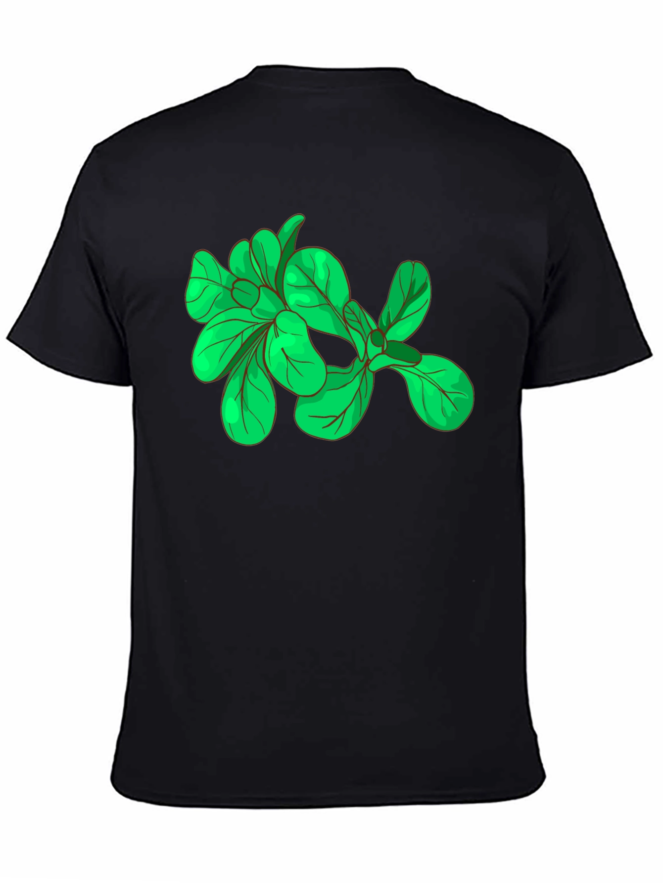 Leaf Graphic Black T-Shirt