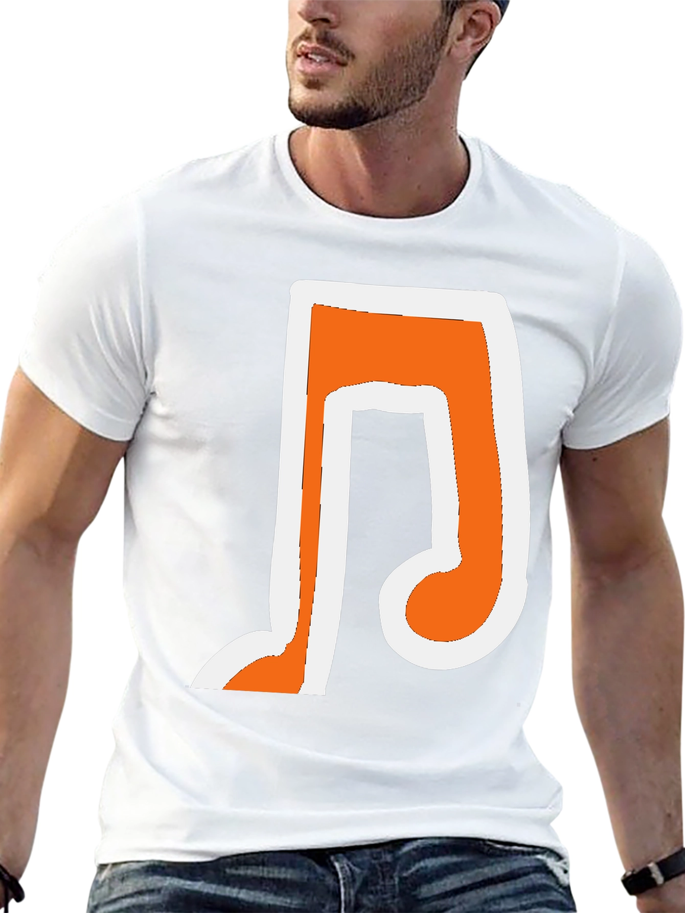 Musical Note Graphic T-Shirt - Trendy Black Tee