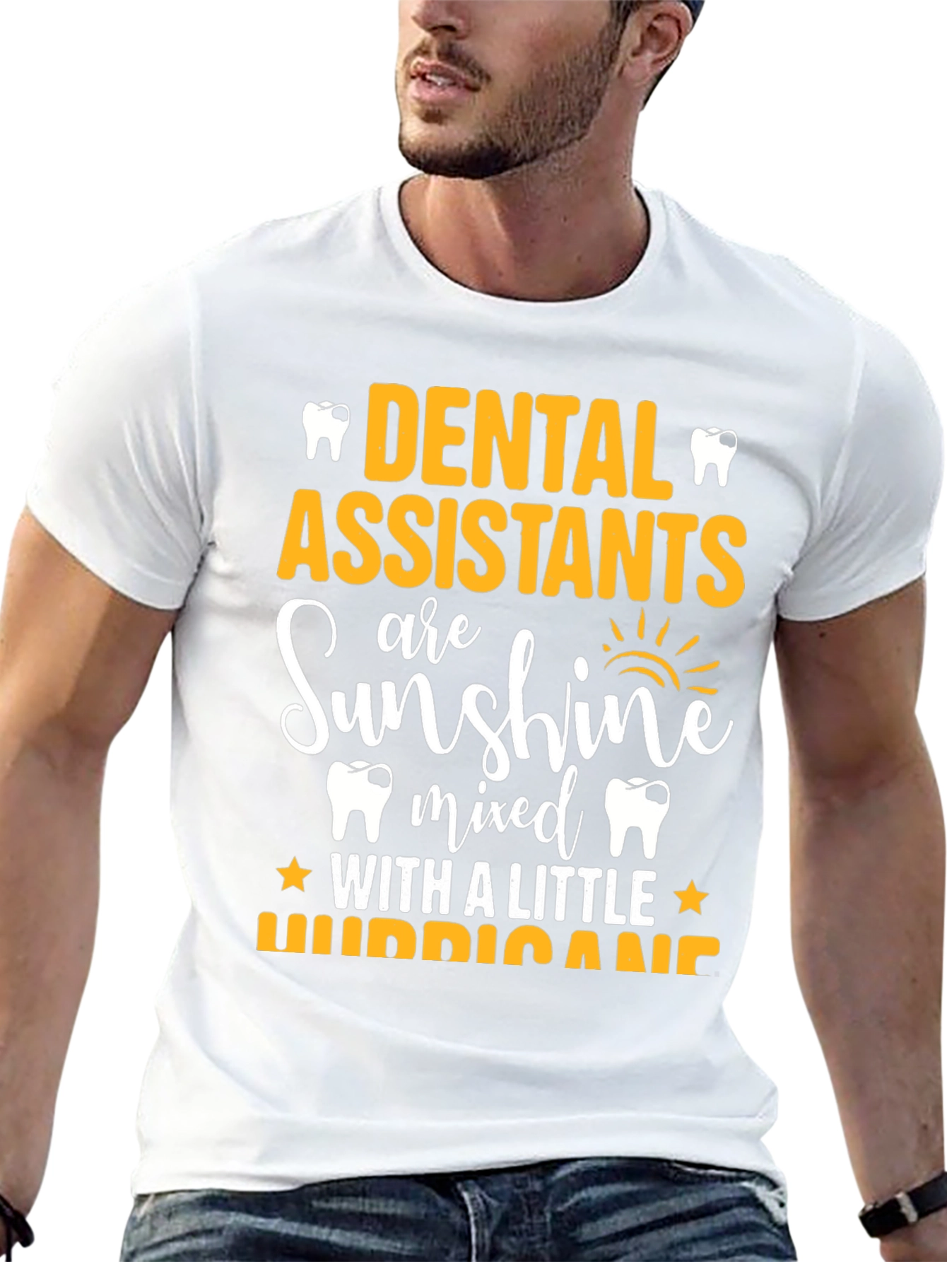 Dental Assistant Sunshine Hurricane Graphic T-Shirt