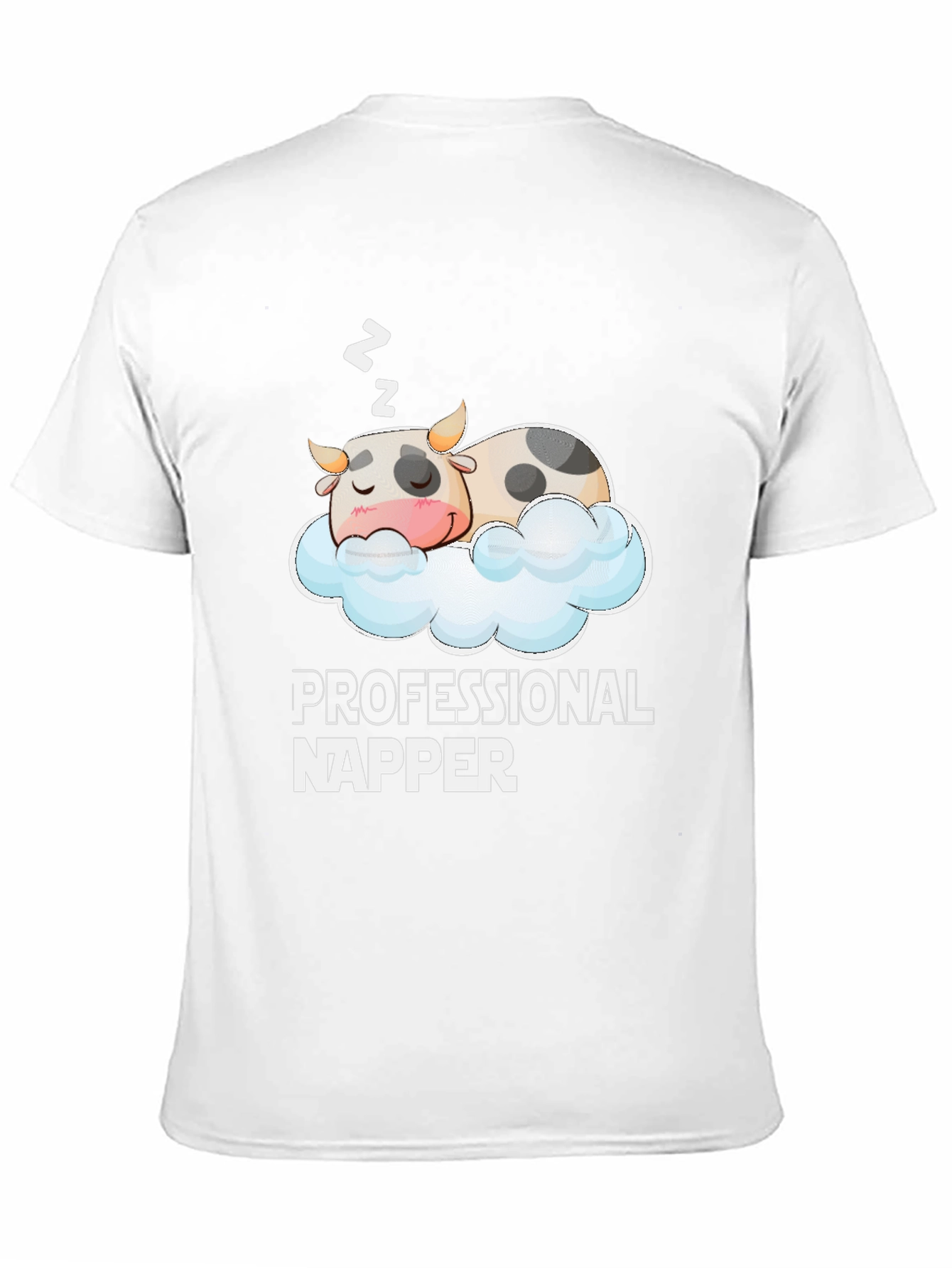 Professional Napper Cow Graphic T-Shirt
