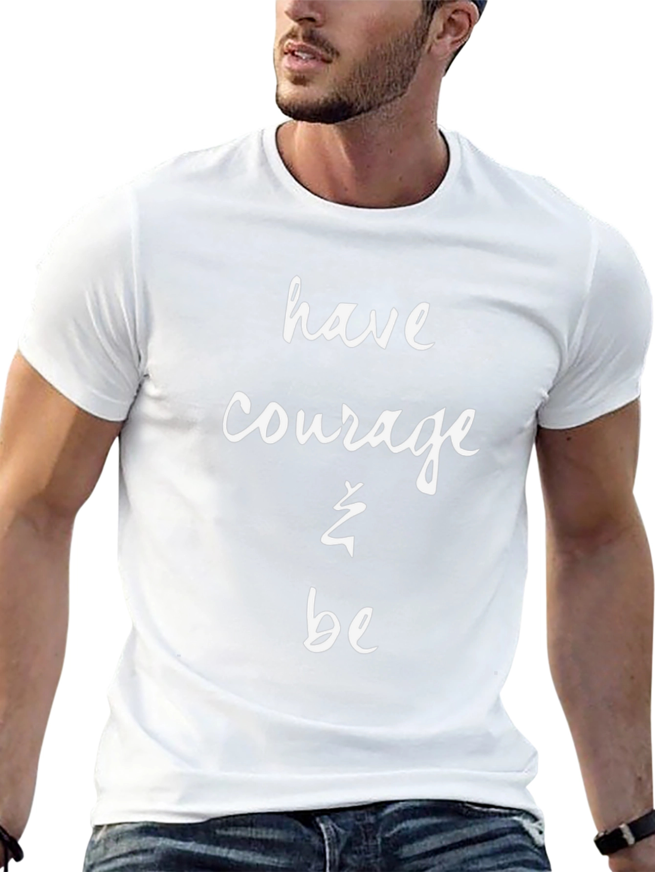 Have Courage T-Shirt - Black Cotton Blend