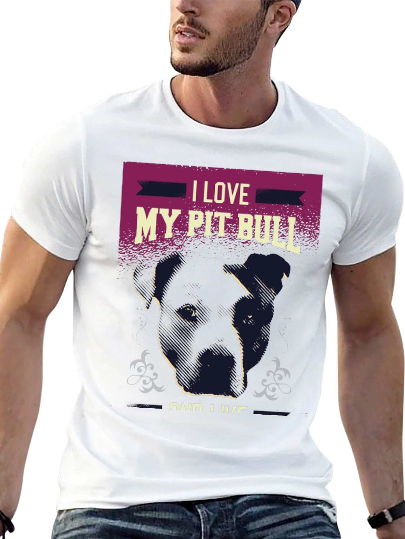 I Love My Pit Bull T-Shirt Dog Lover Tee