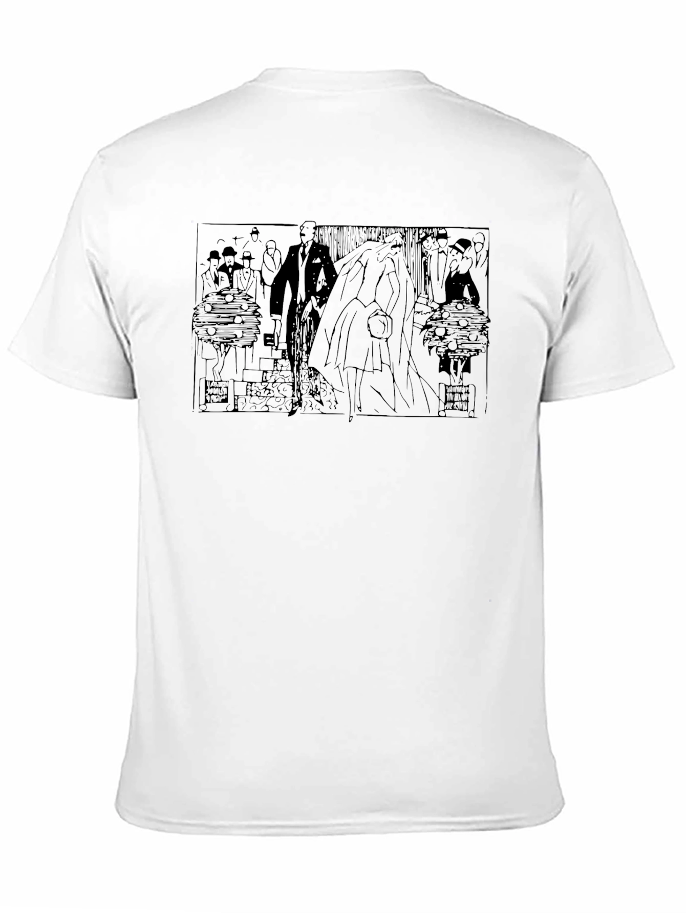 Art Deco Inspired Graphic Tee - Black