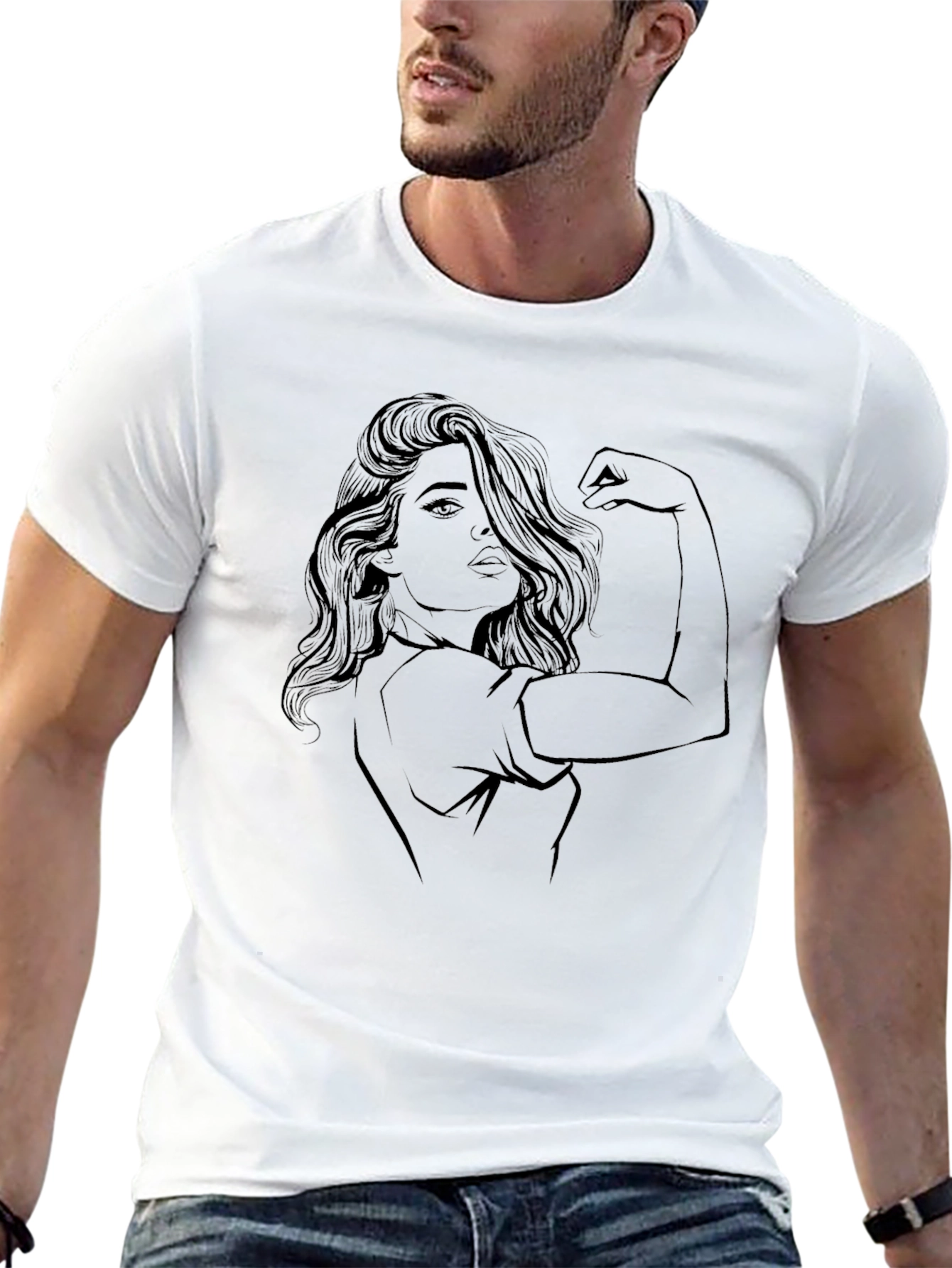 Empowered Woman Graphic Black T-Shirt
