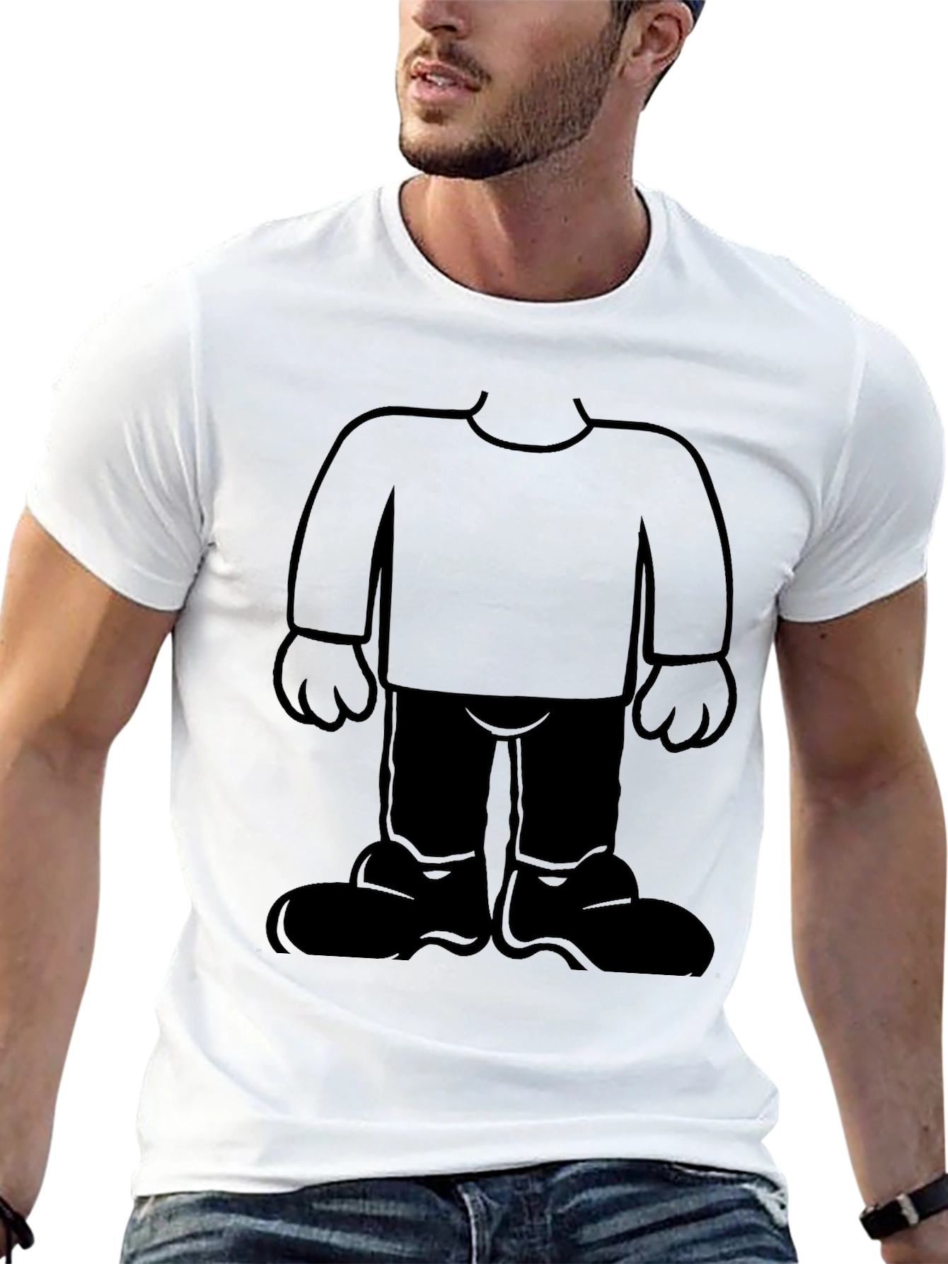 Cartoon Character Graphic Black T-Shirt
