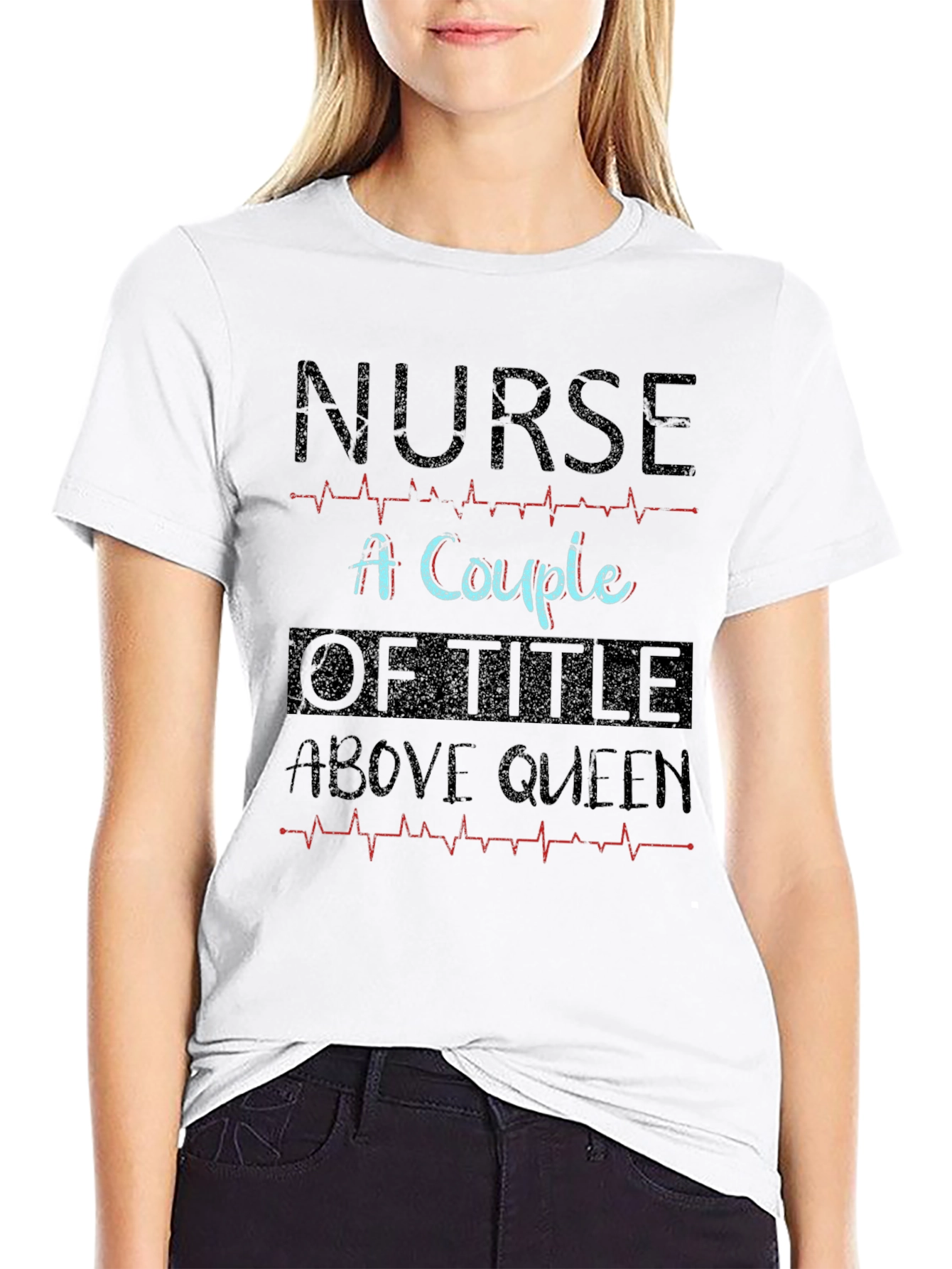 Nurse Above Queen Black T-Shirt