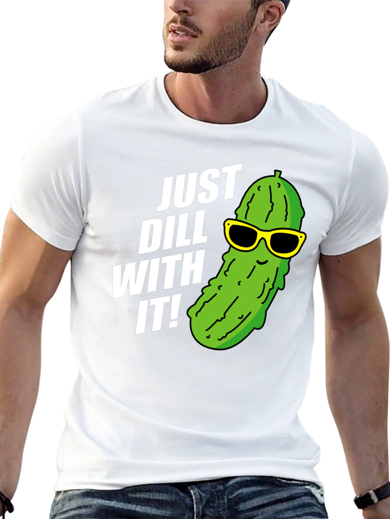 Just Dill With It T-Shirt Funny Pickle Pun Tee