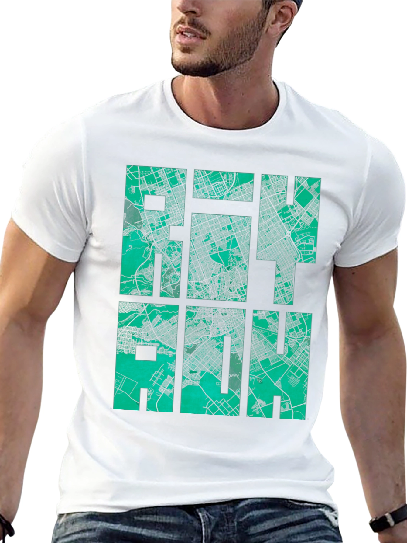 Raleigh Map T-Shirt - Cityscape Design
