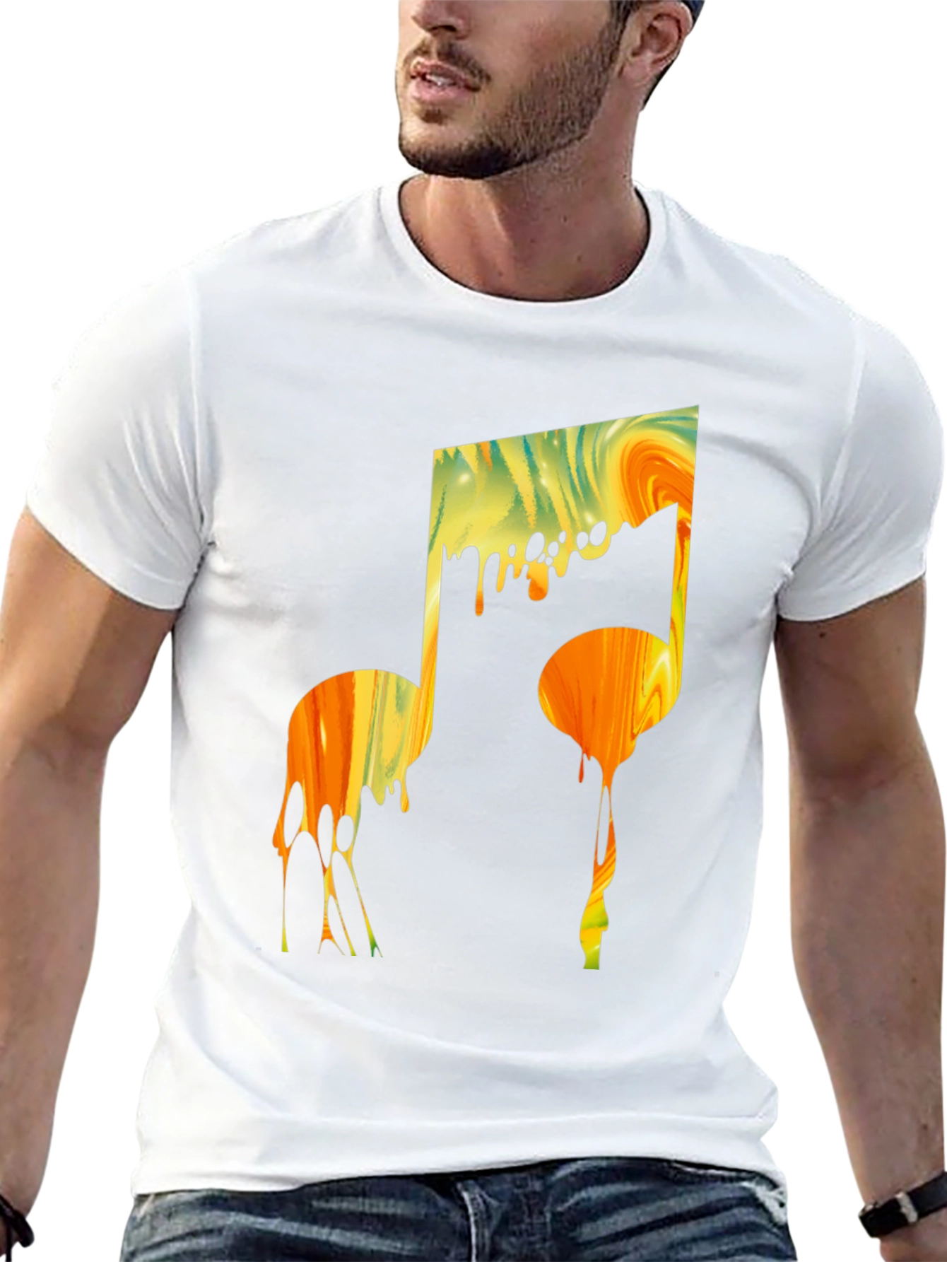 Abstract Music Note Graphic Tee
