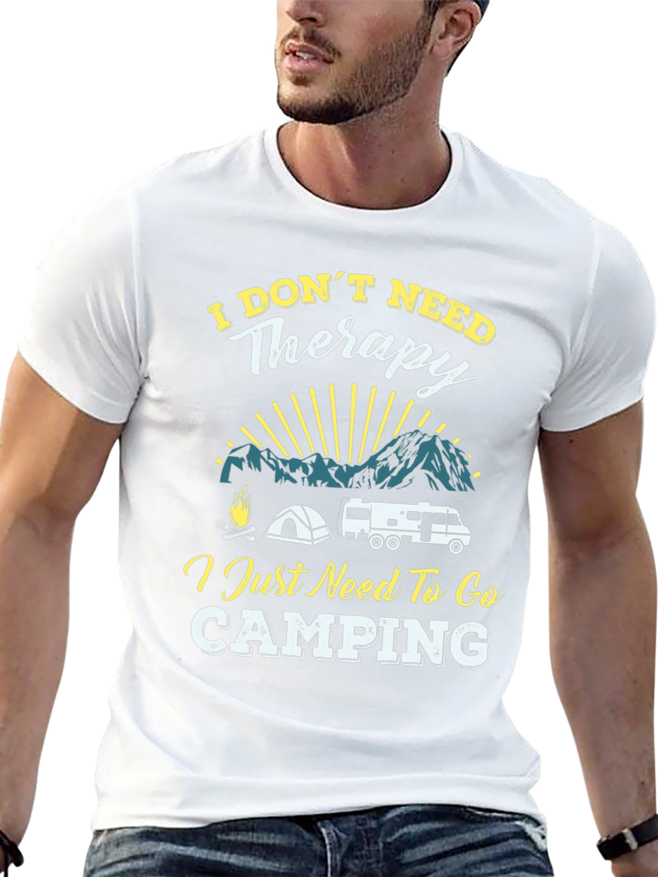 Camping Therapy T-Shirt - Adventure Awaits