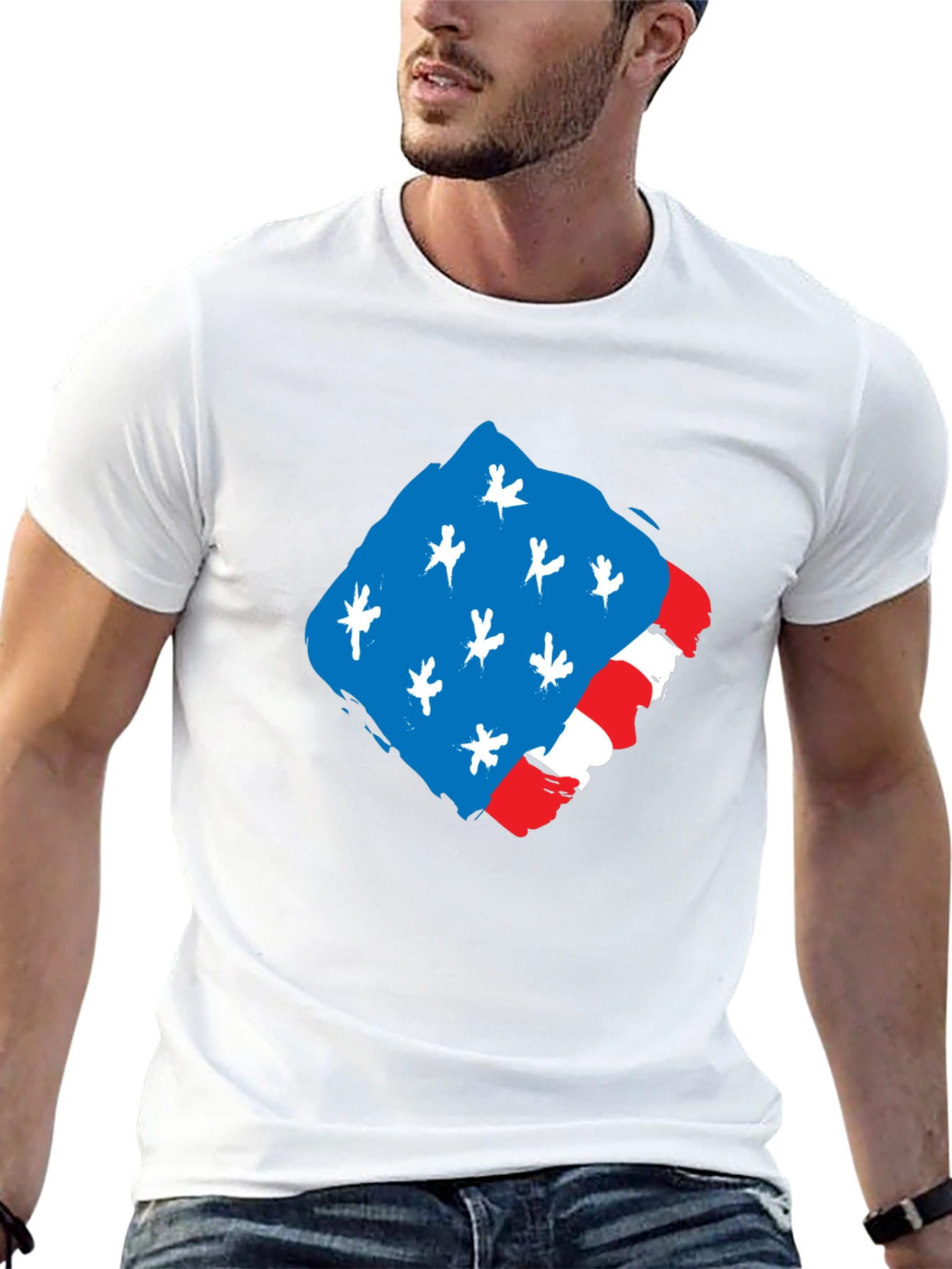 USA Flag Graphic T-Shirt - Patriotic Pride