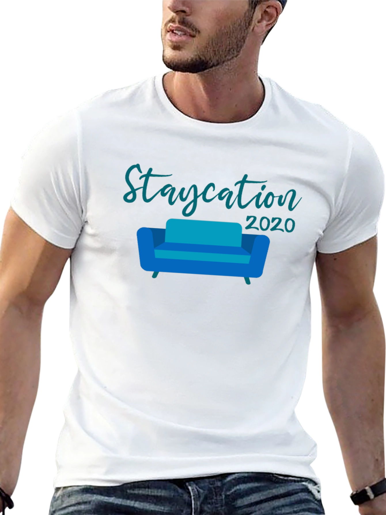 Staycation 2020 Black Graphic Tee