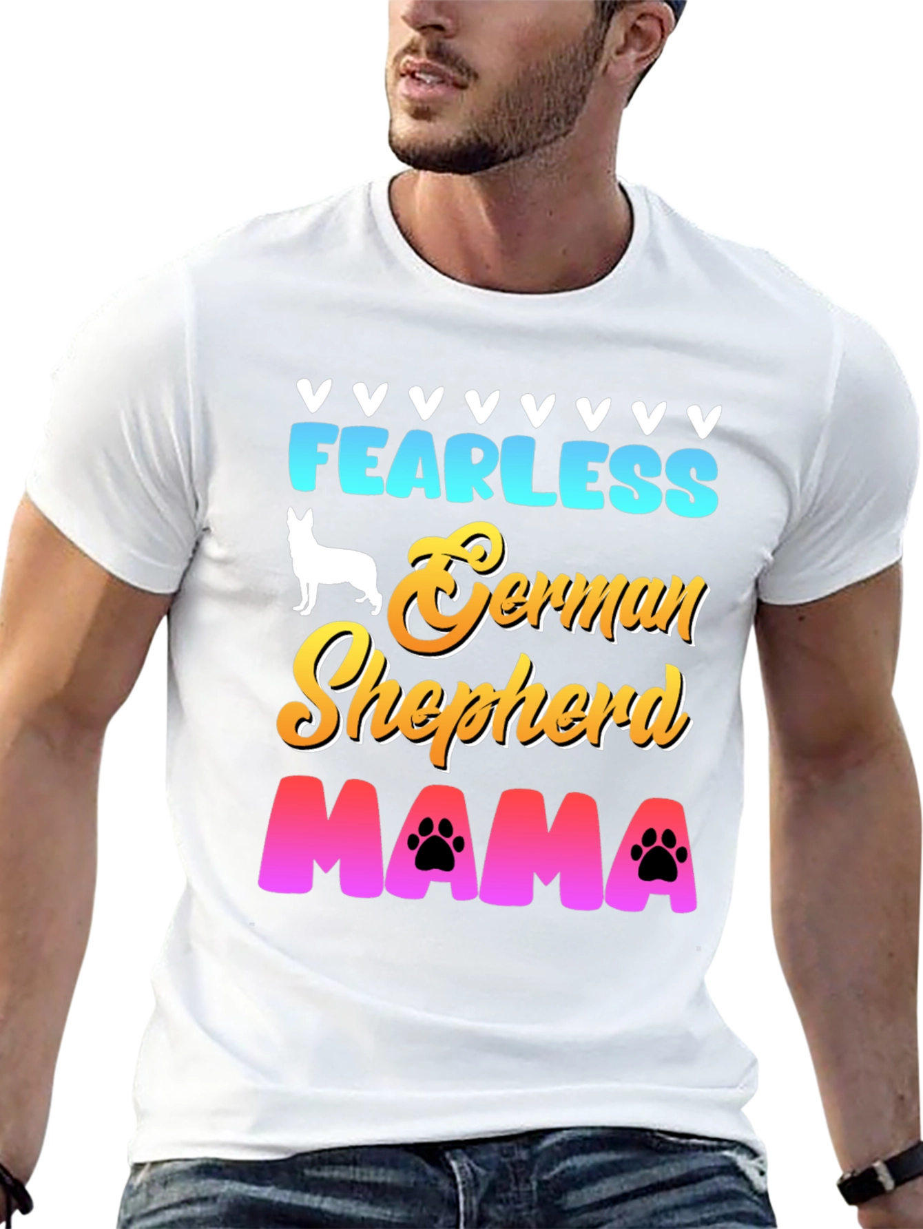 Fearless German Shepherd Mama T-Shirt