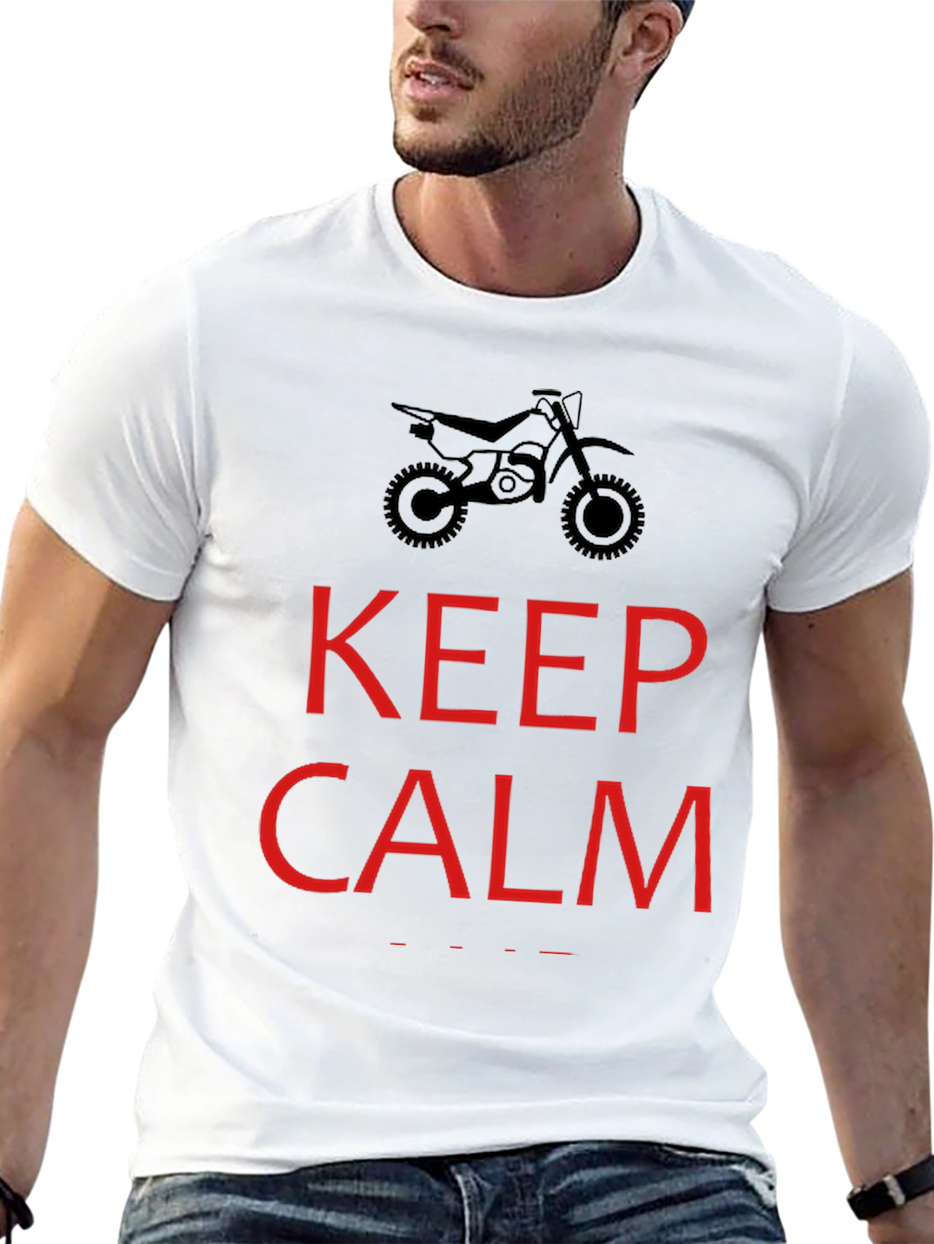 Keep Calm Dirt Bike Rider T-Shirt - Black