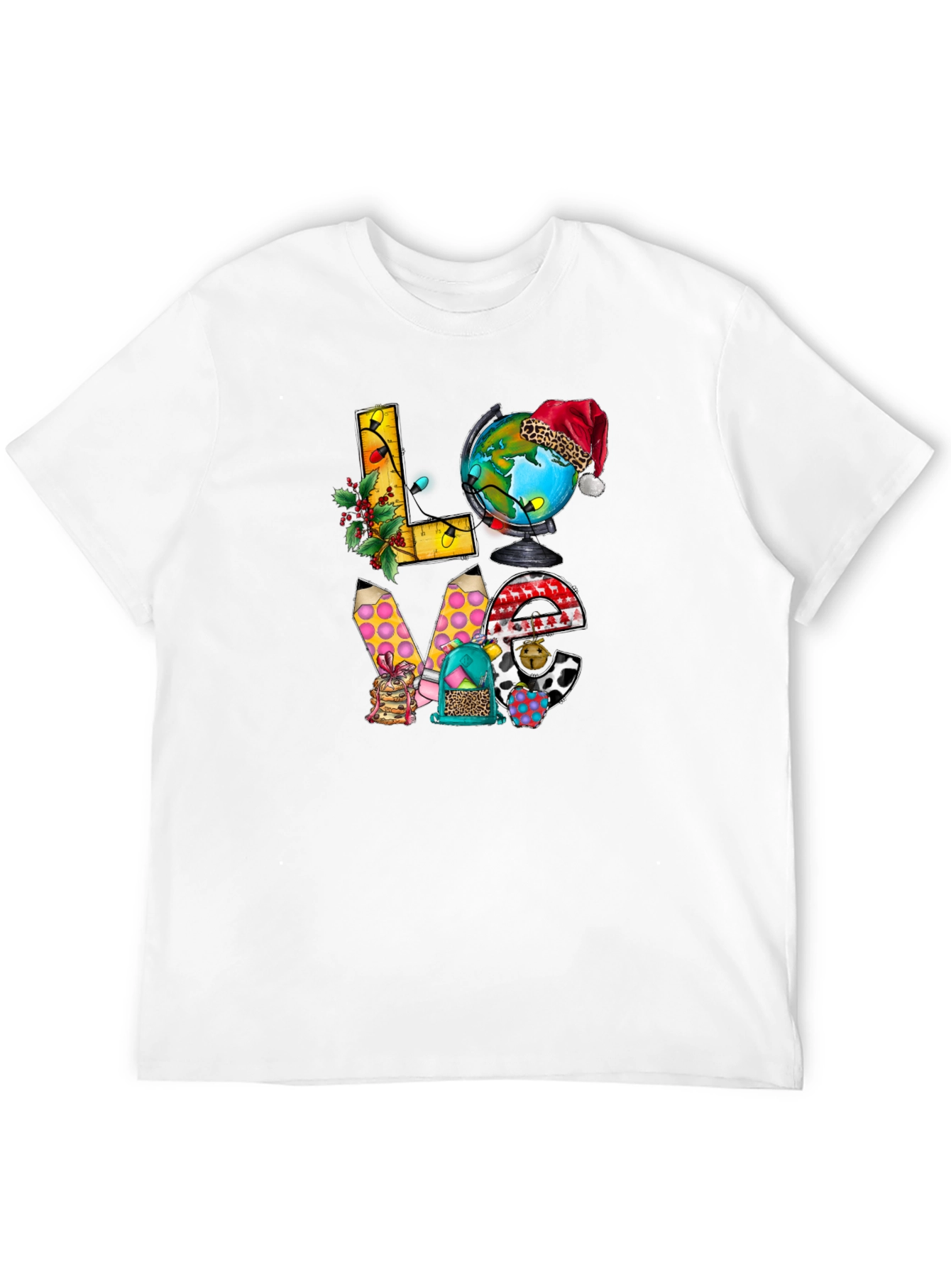 Love Teacher Themed Graphic T-Shirt