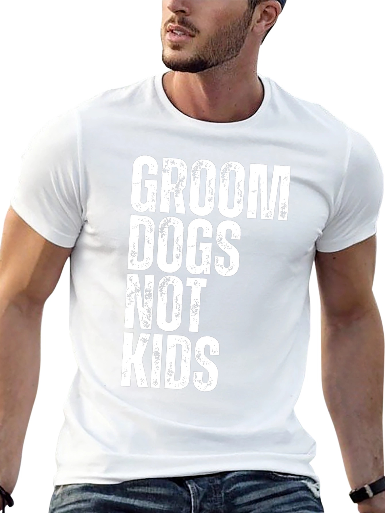 Groom Dogs Not Kids Graphic Tee