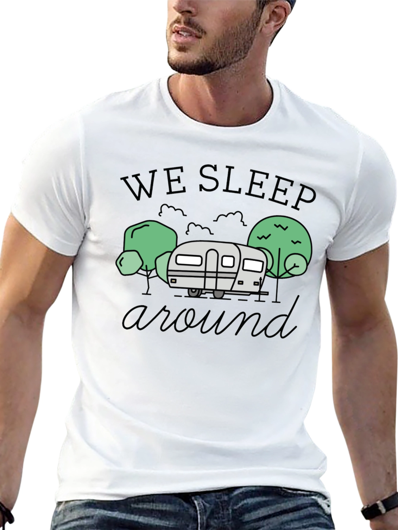 We Sleep Around Camping T-Shirt