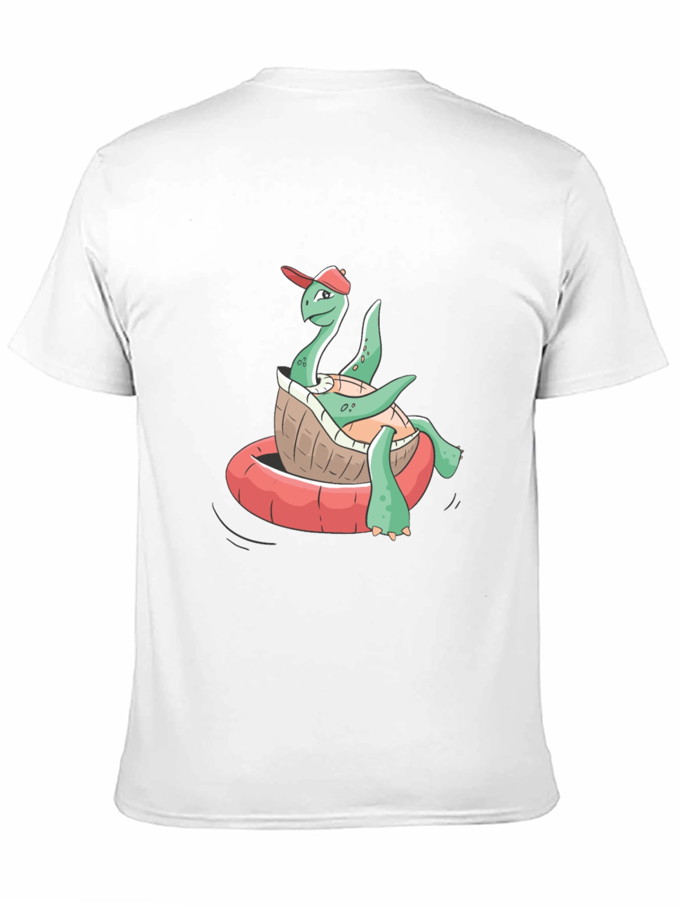 Turtle in Tube Graphic Tee - Black Cotton T-Shirt