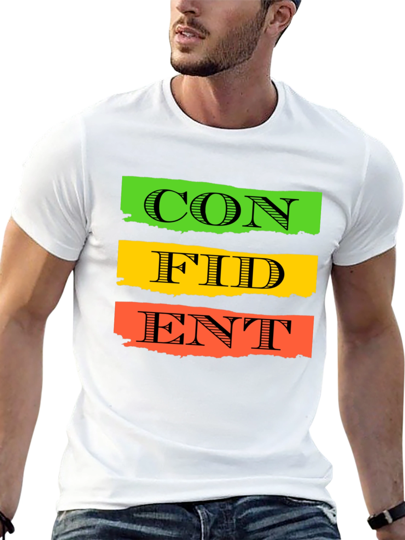 Confident Typography T-Shirt - Black