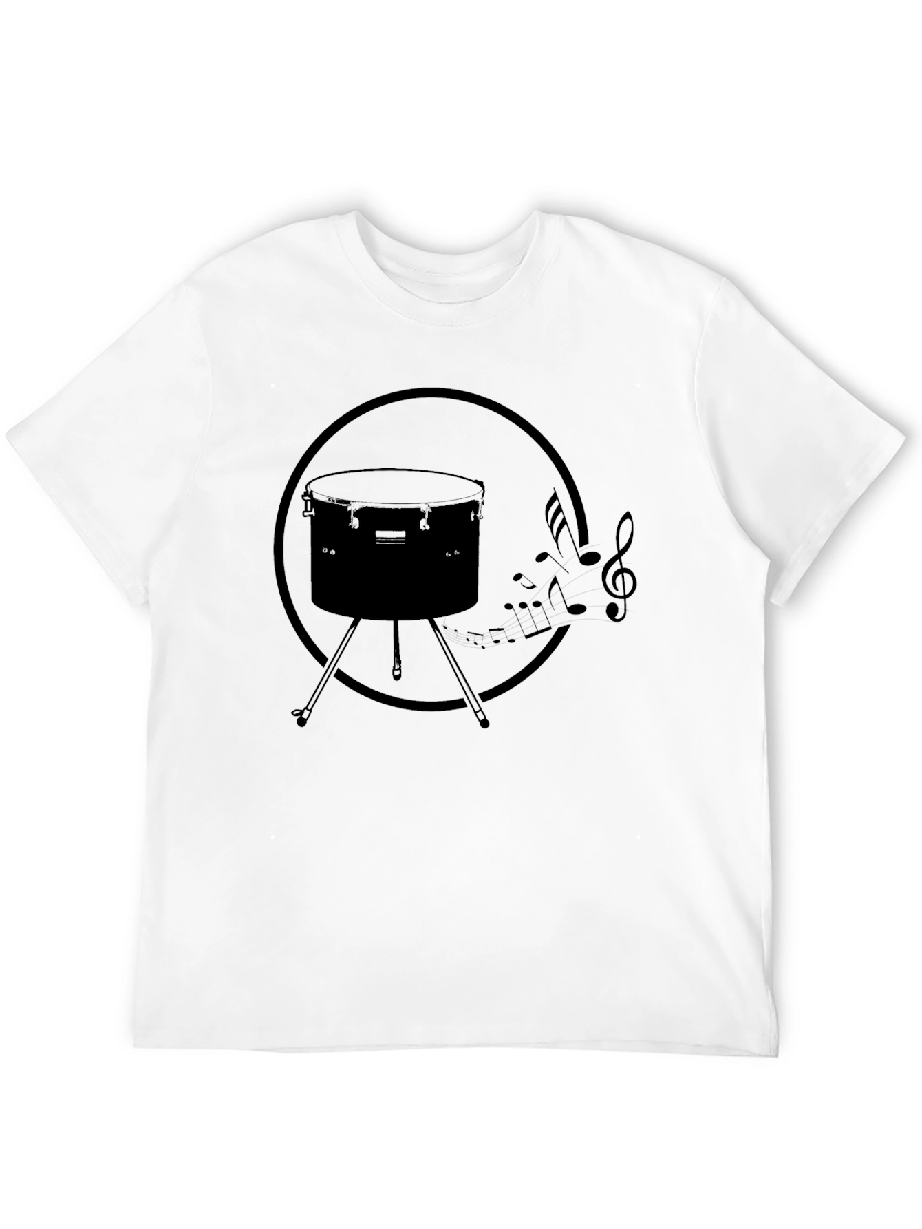 Drum & Music Note Graphic Tee