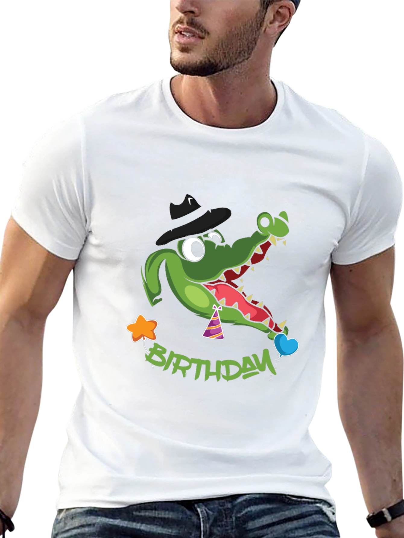 Cartoon Alligator Birthday T-Shirt