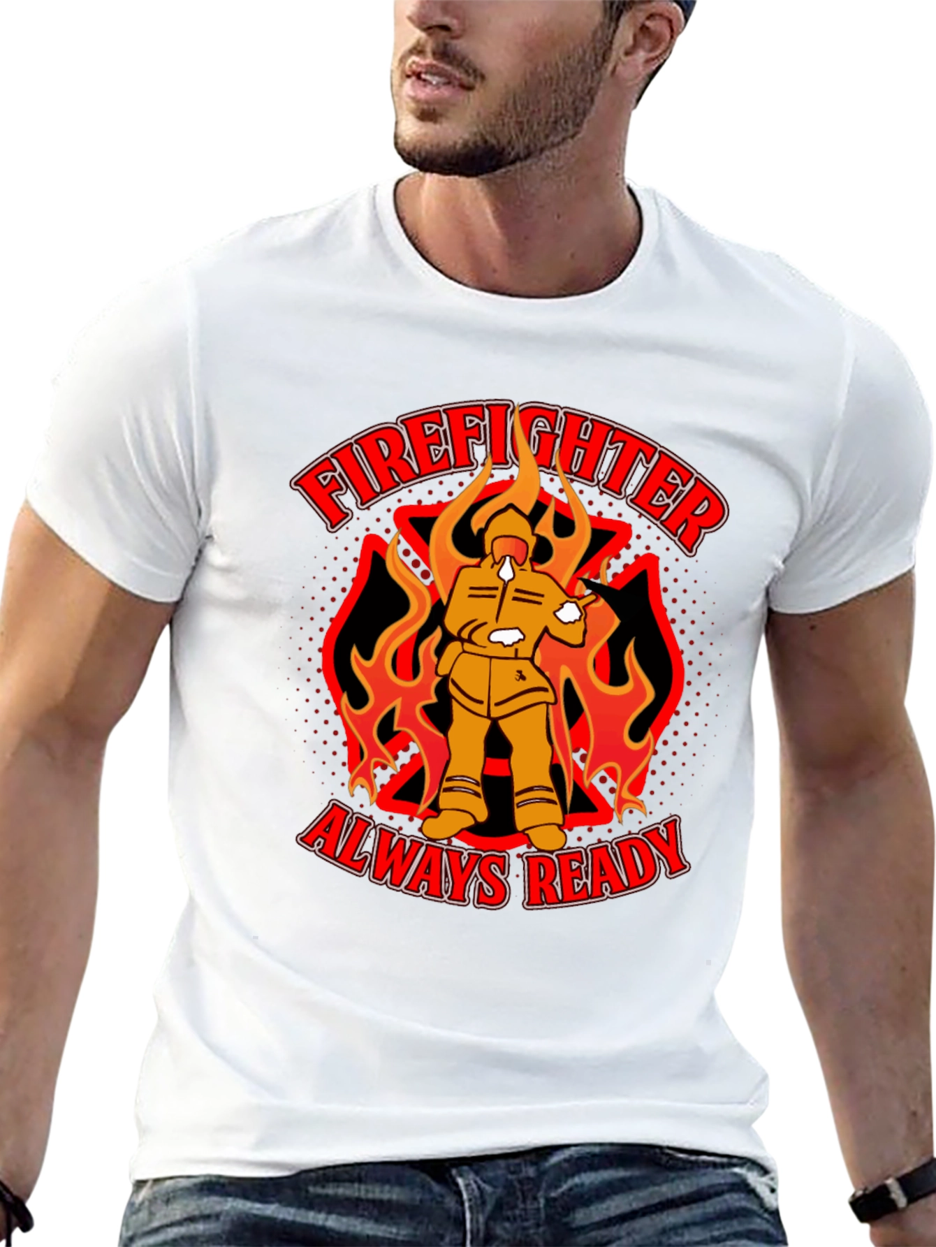 Firefighter Always Ready Graphic T-Shirt
