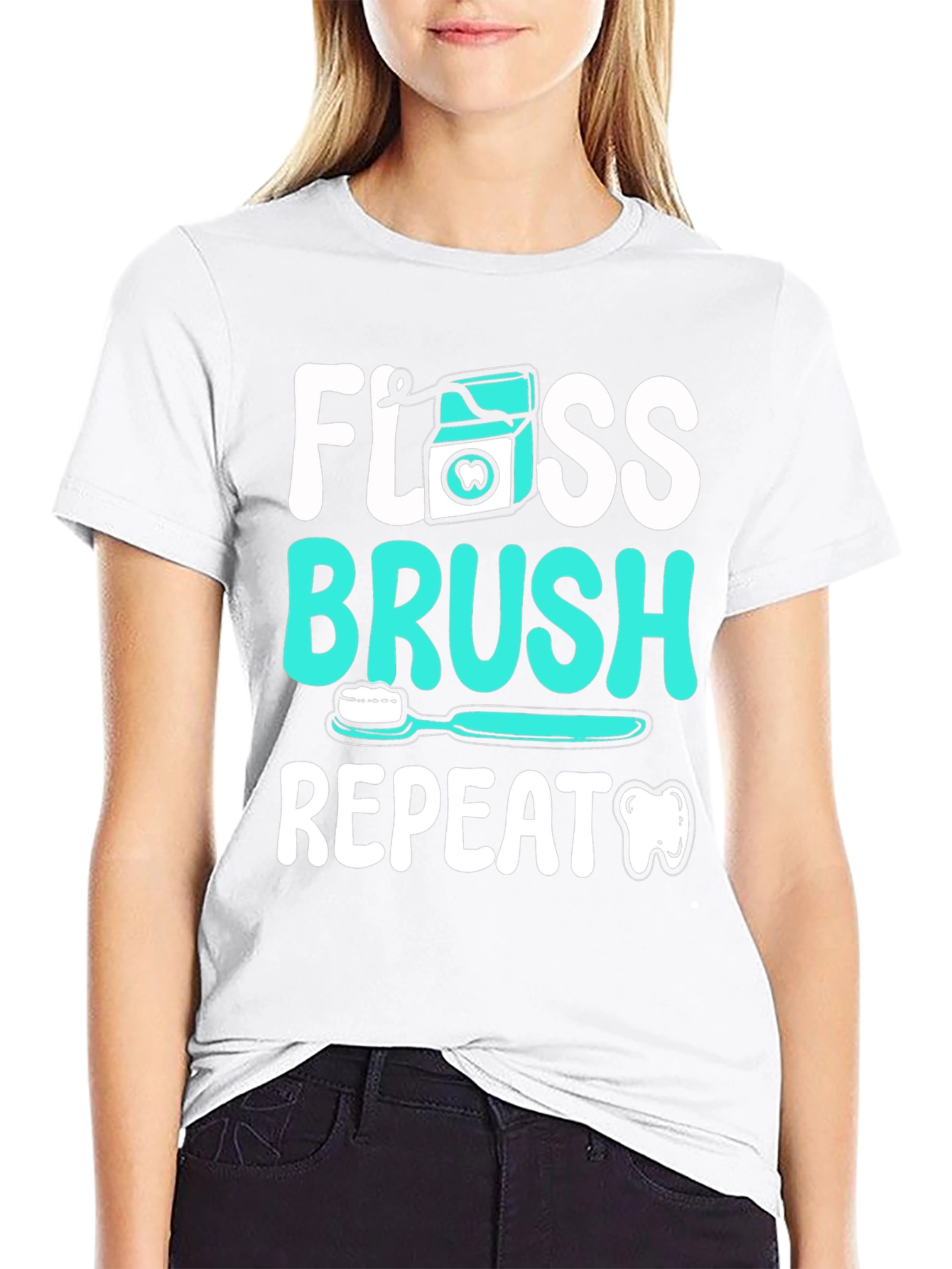 Floss Brush Repeat Graphic Tee