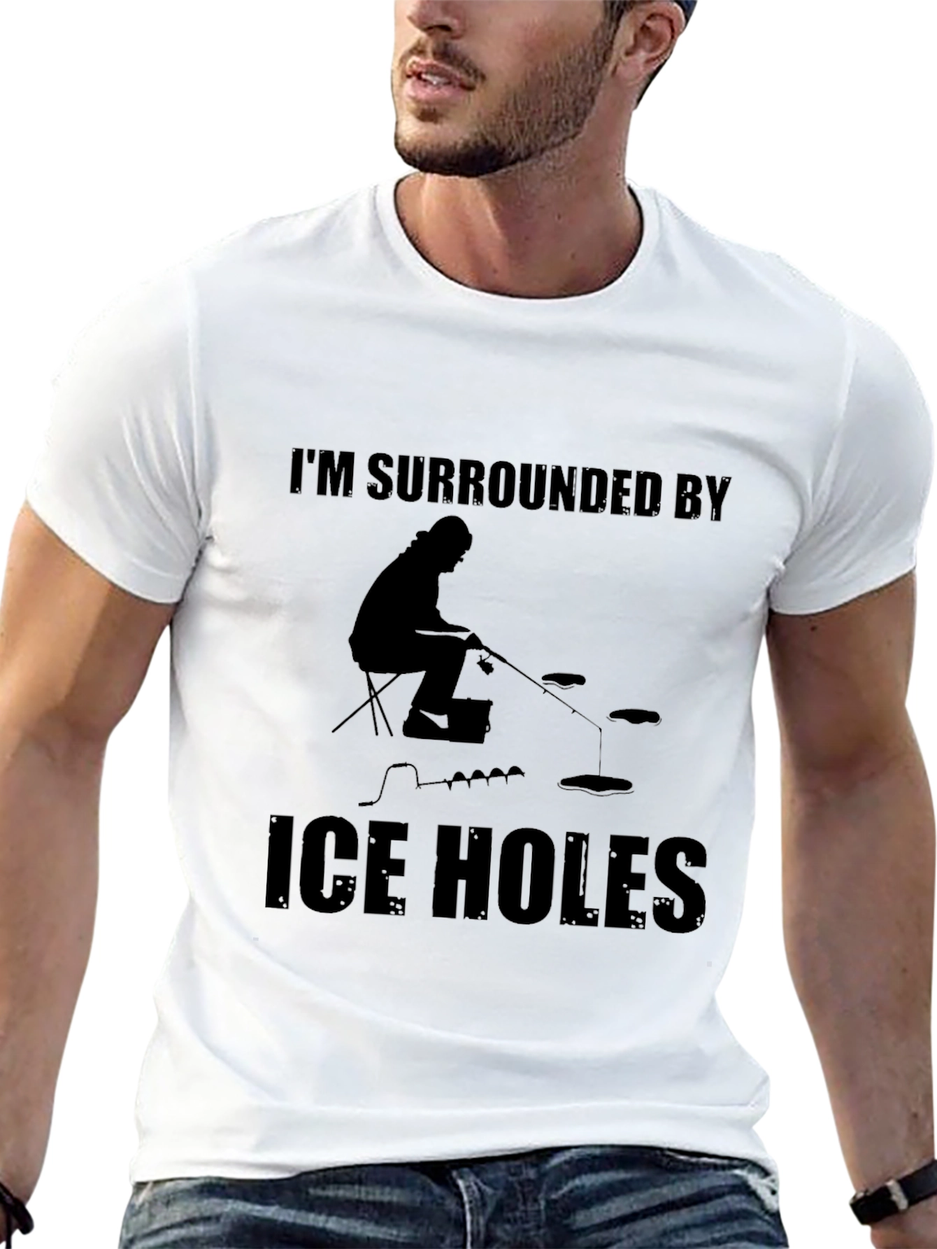 Im Surrounded by Ice Holes Black T-Shirt