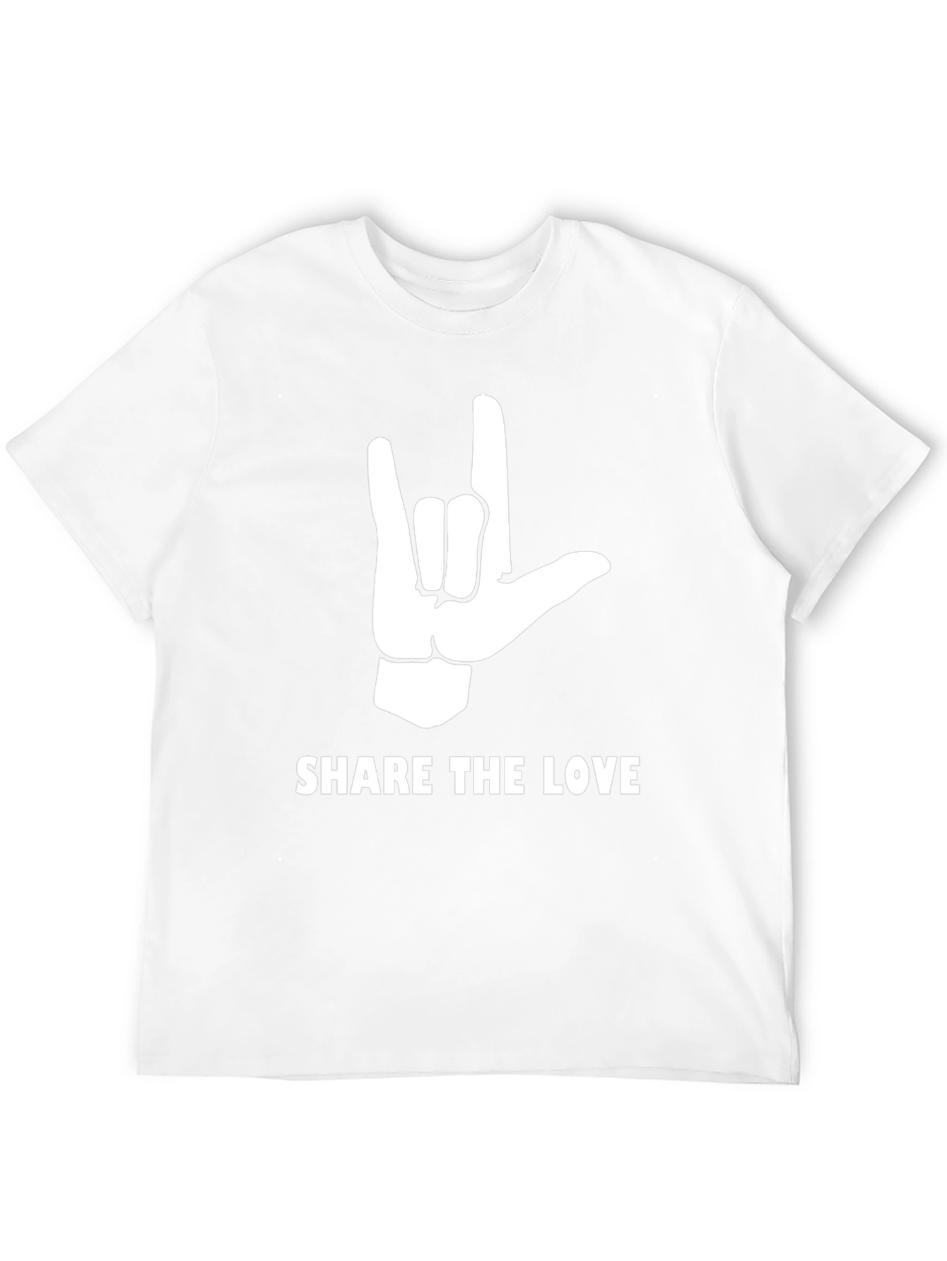Share the Love ASL T-Shirt - Black Cotton Tee