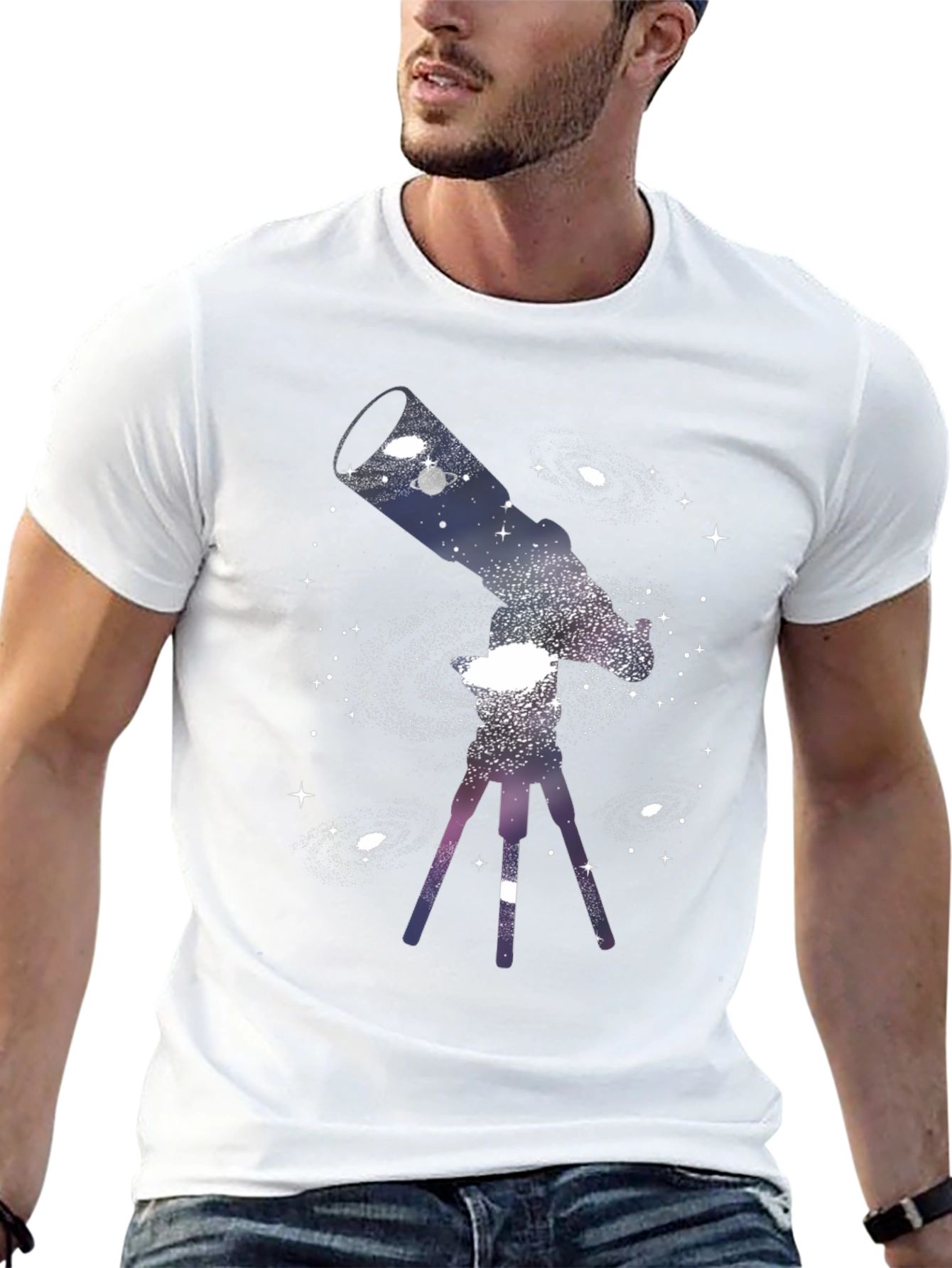 Cosmic Telescope Graphic Tee - Black