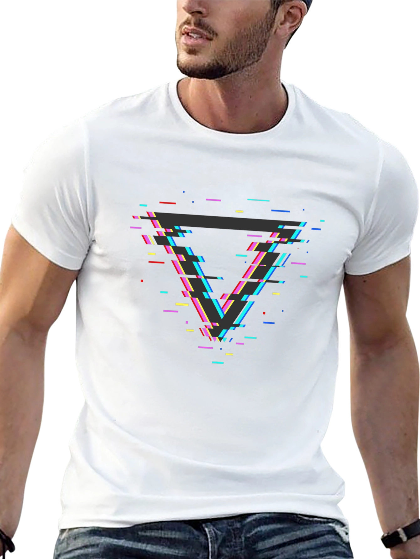 Geometric Glitch T-Shirt