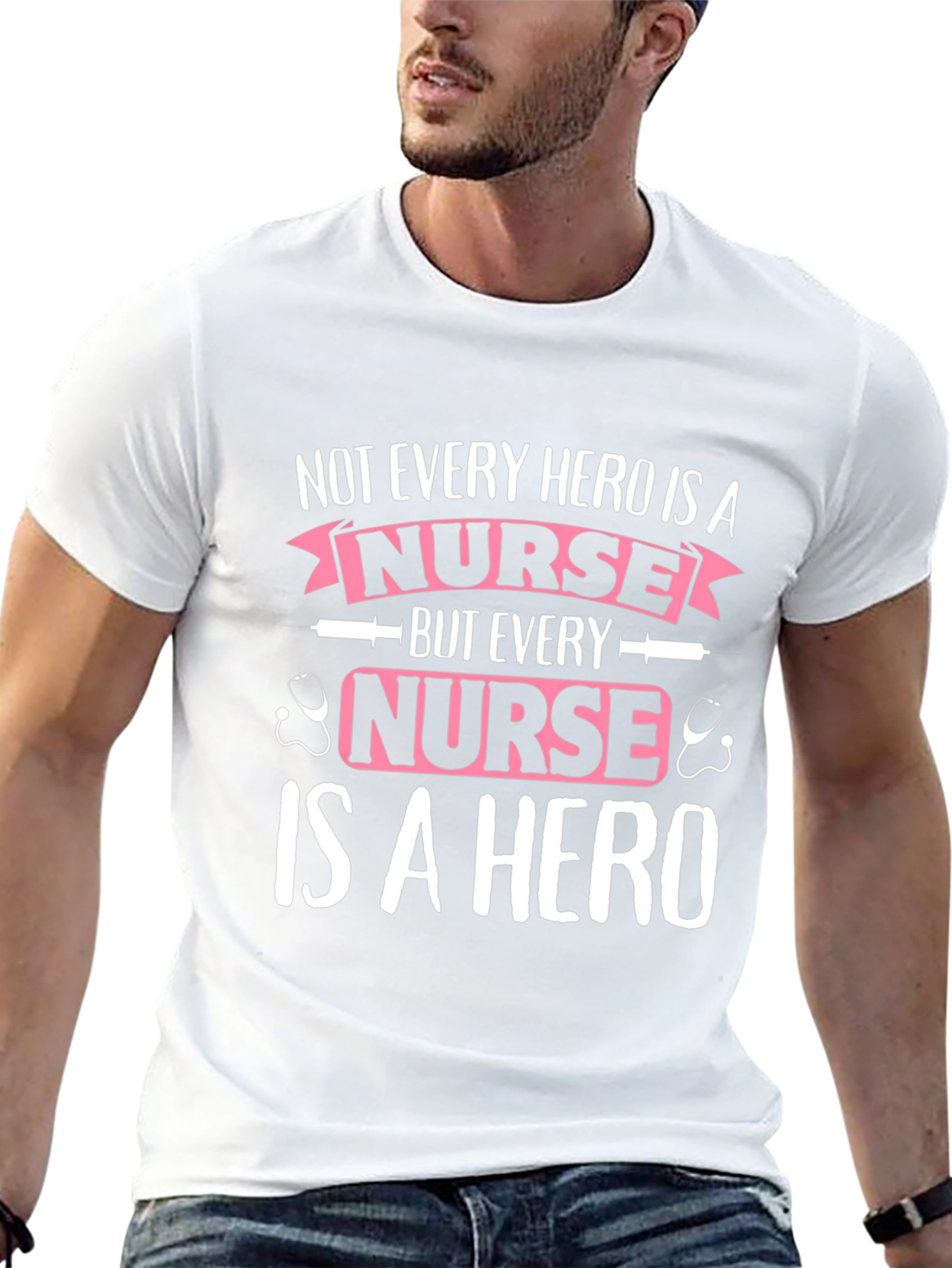 Nurse Hero T-Shirt - Unisex Black Cotton Tee
