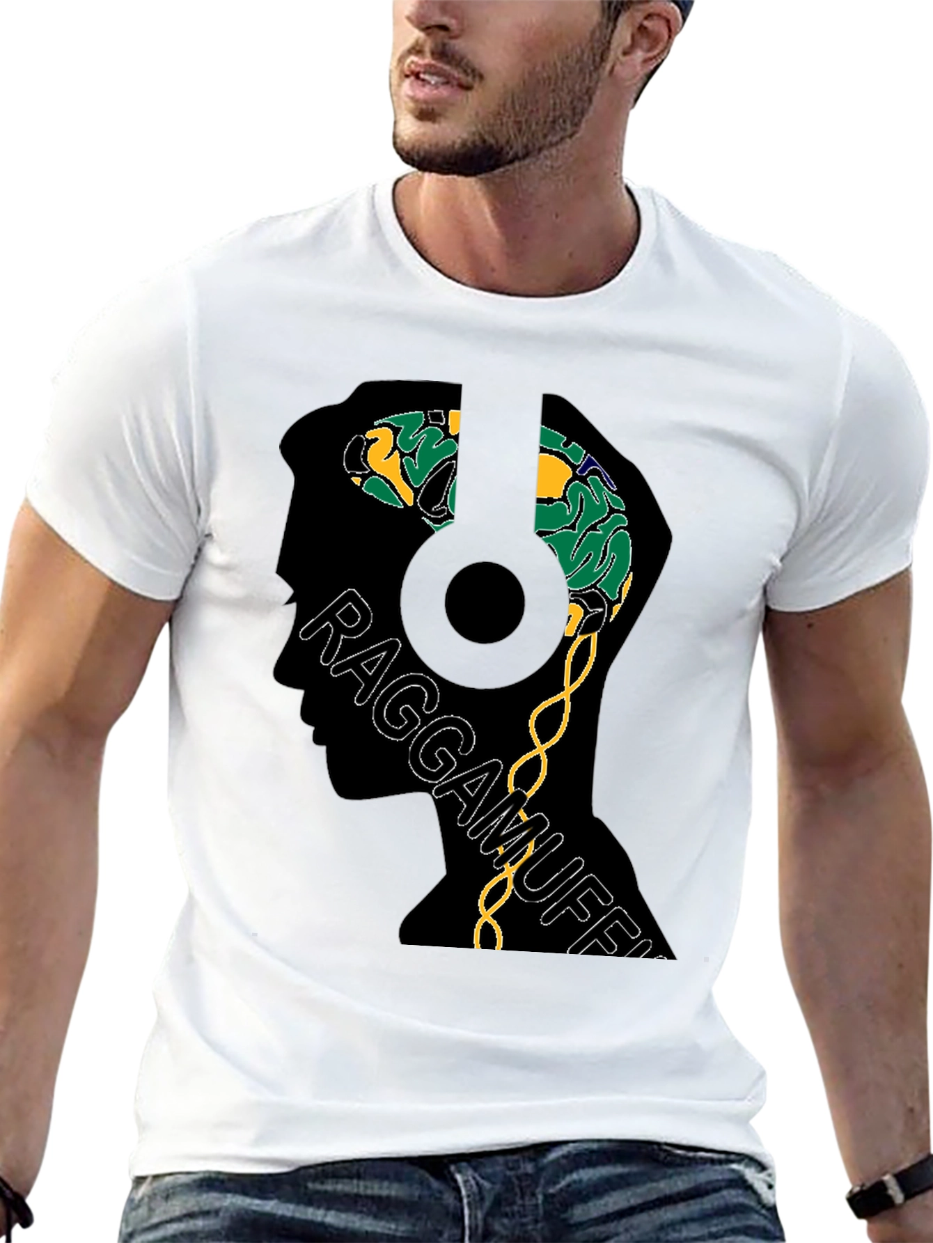 Raggamuffin Brain Graphic Tee - Unique Design