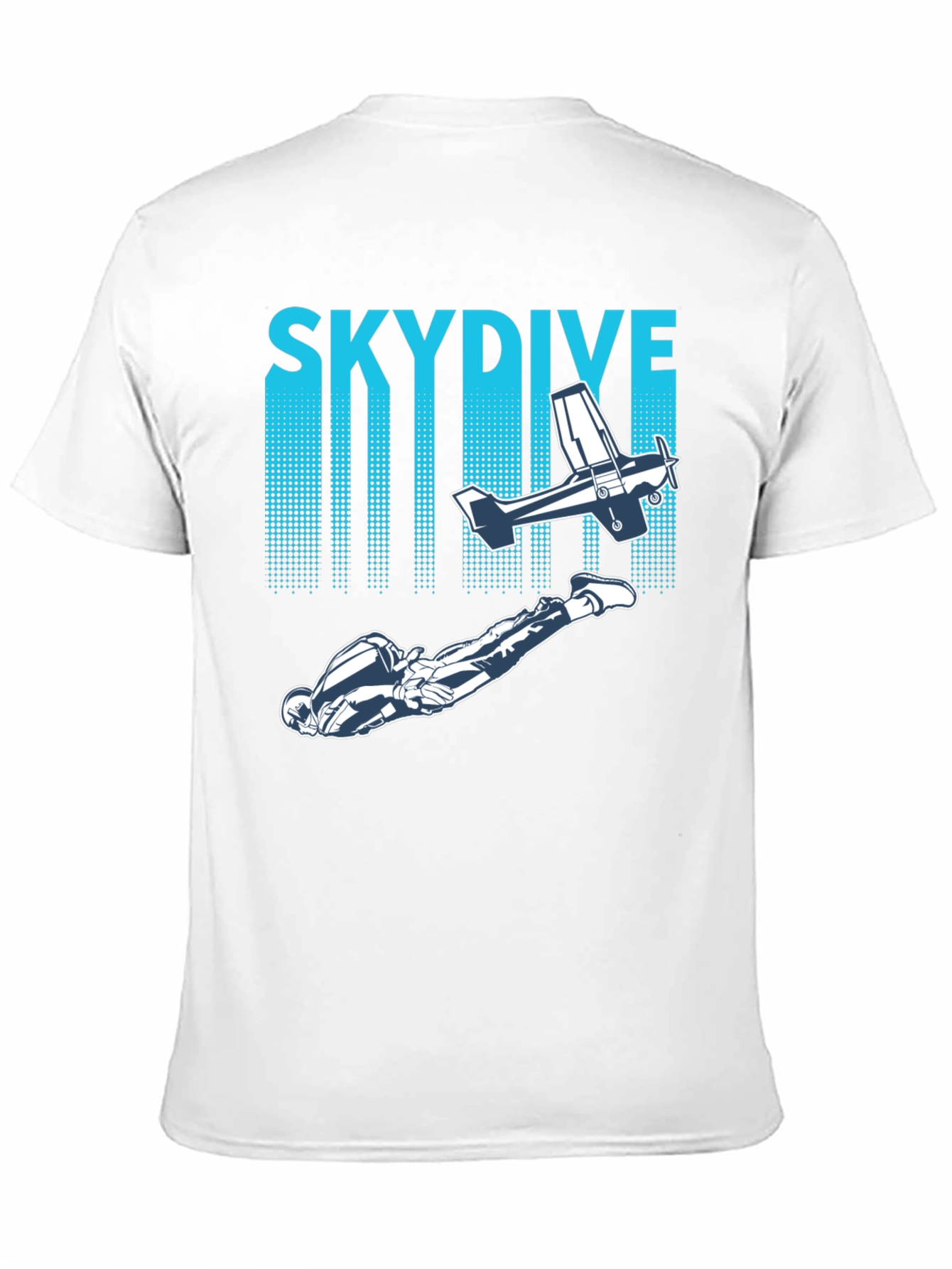 Skydiving Adventure Tee - Plane & Parachutist Graphic T-Shirt