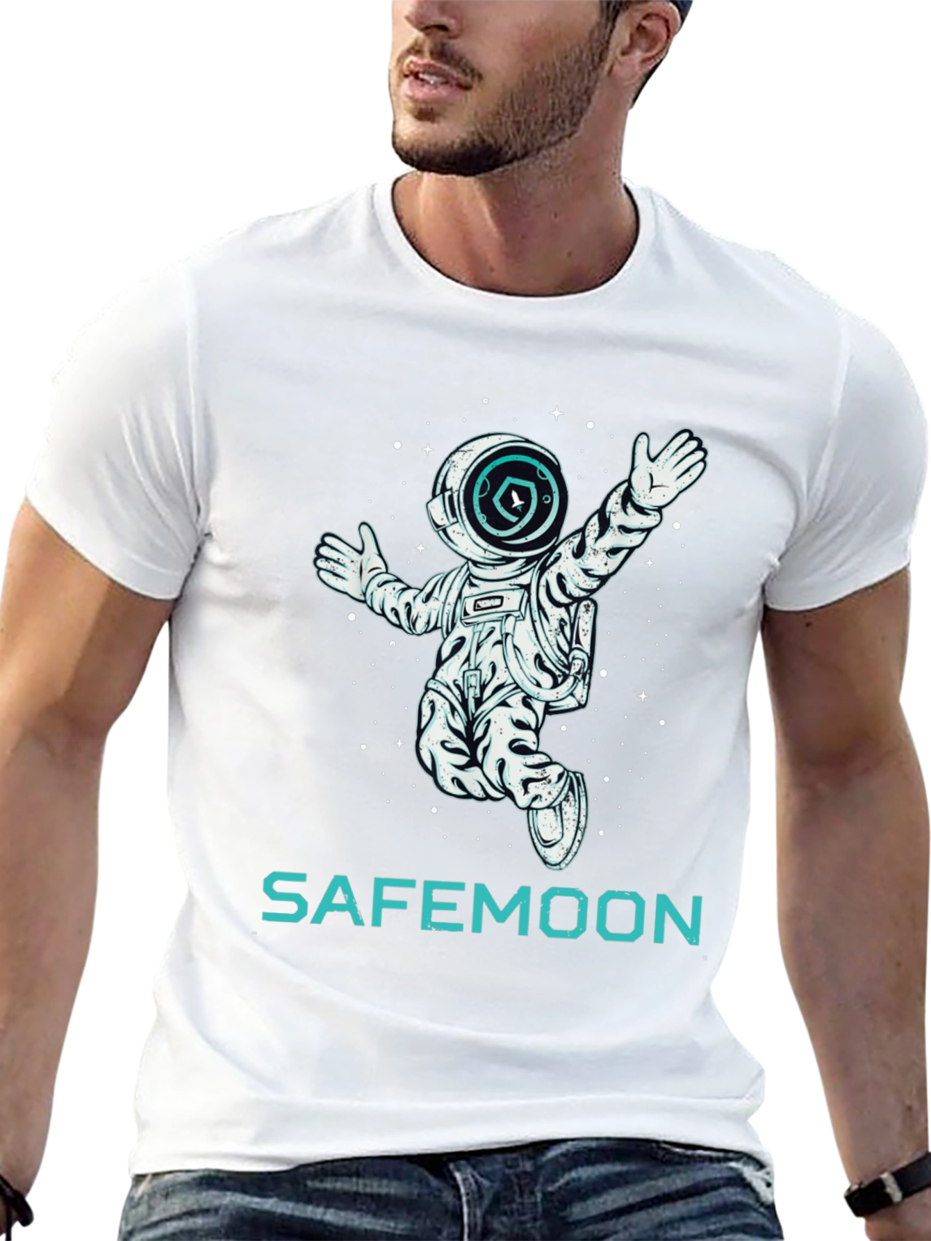 Safemoon Astronaut Graphic T-Shirt - Crypto Fan Apparel