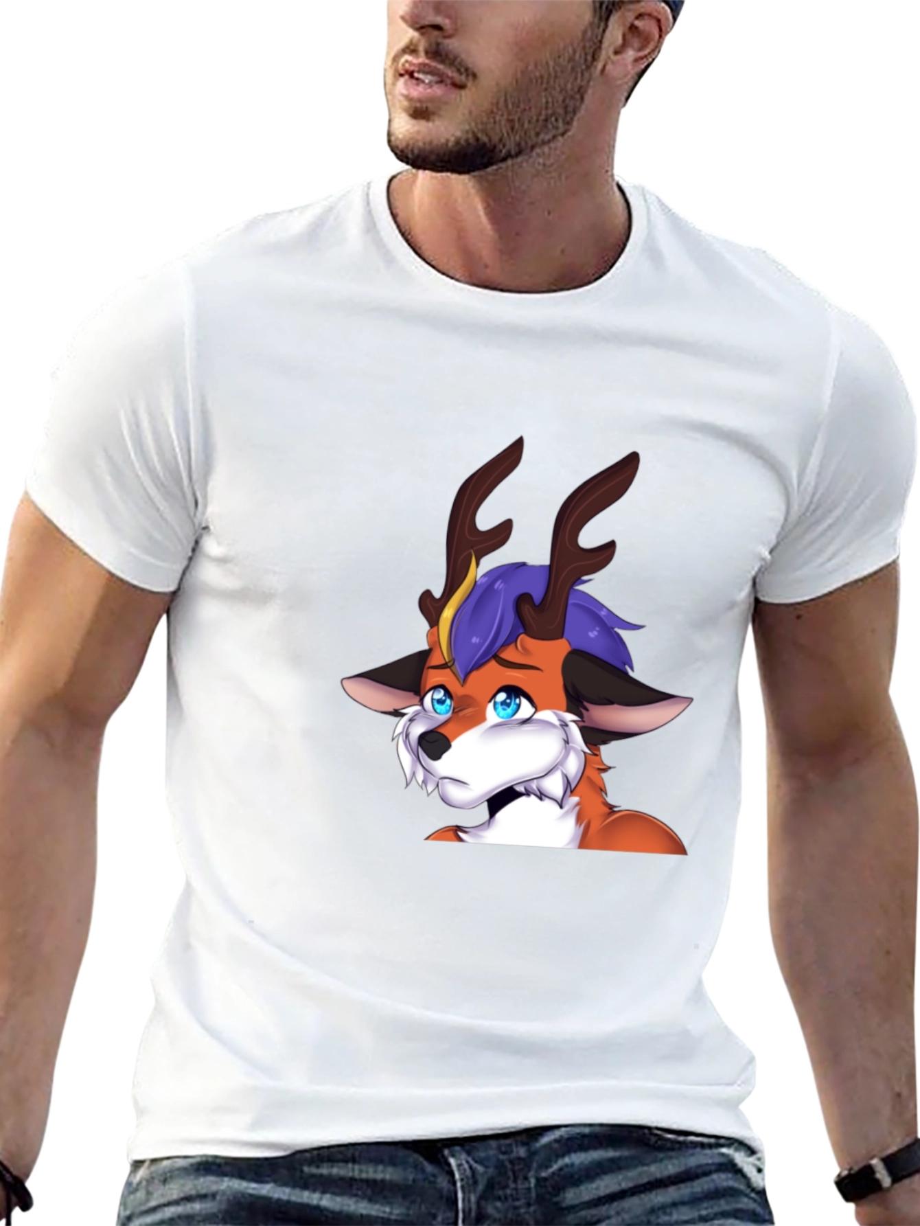 Unique Furry Character Graphic T-Shirt