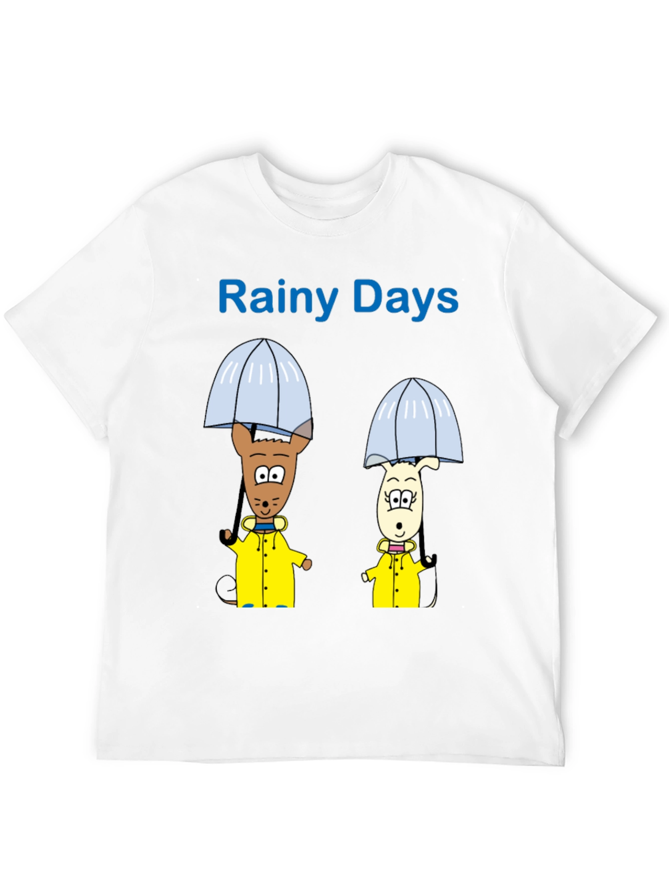 Rainy Days Cartoon Graphic T-Shirt