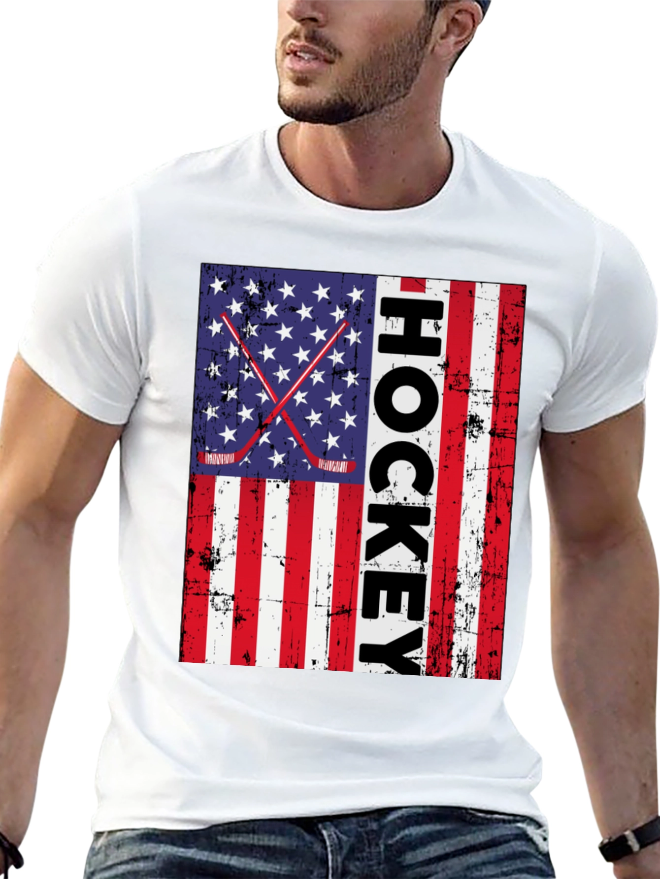 Hockey USA Flag T-Shirt