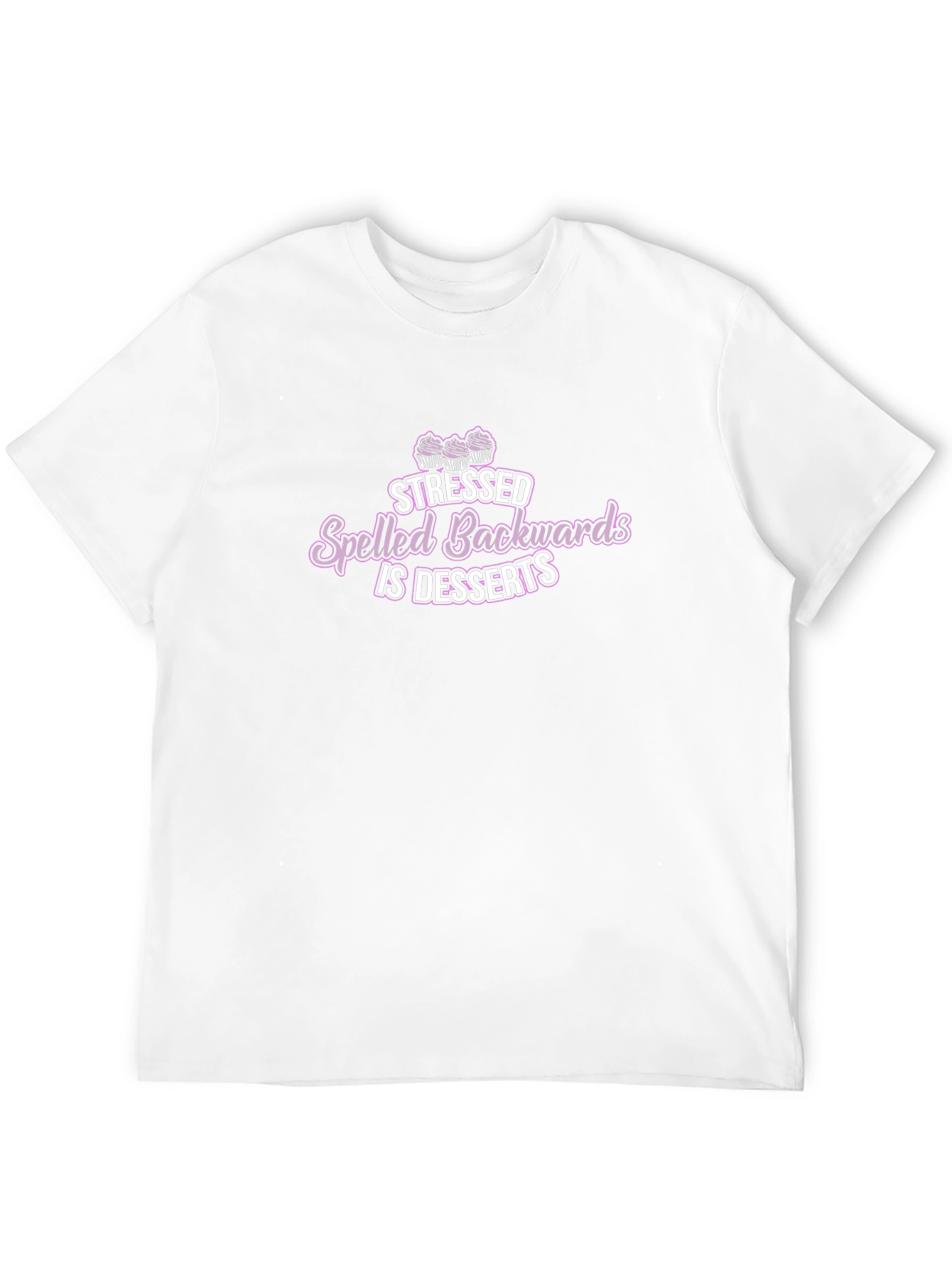Stressed Spelled Backwards is Desserts Black T-Shirt